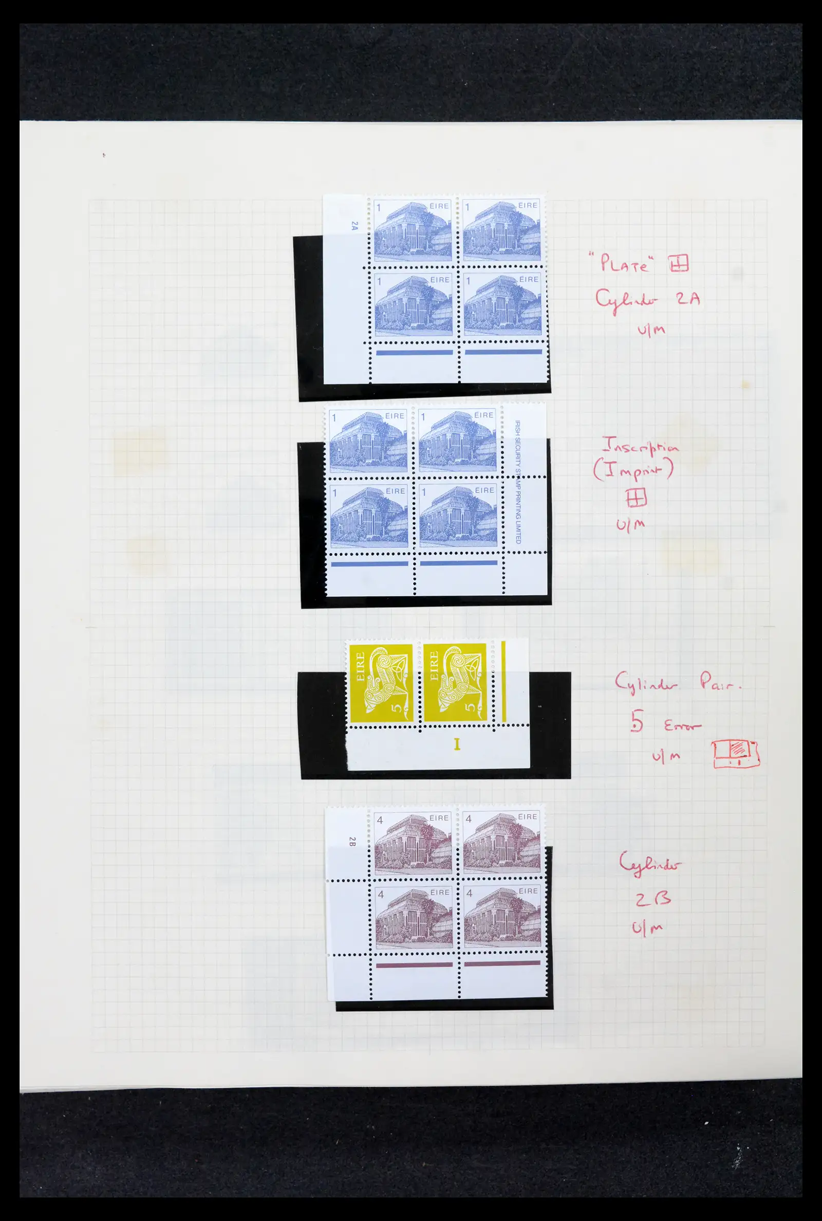 42178 0053 - Postzegelverzameling 42178 Ierland langlopende uitgaven 1922-2001.