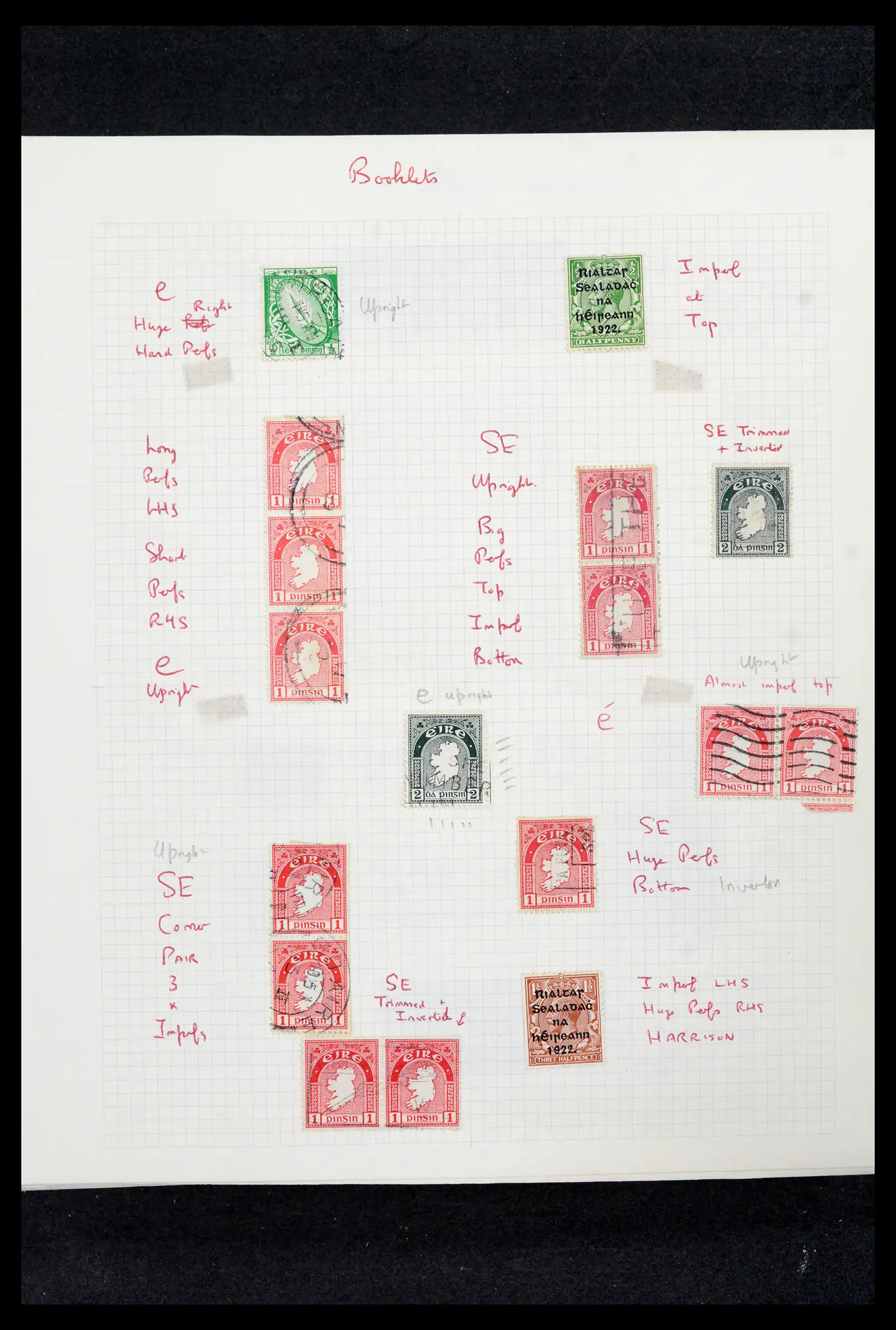 42178 0061 - Postzegelverzameling 42178 Ierland langlopende uitgaven 1922-2001.