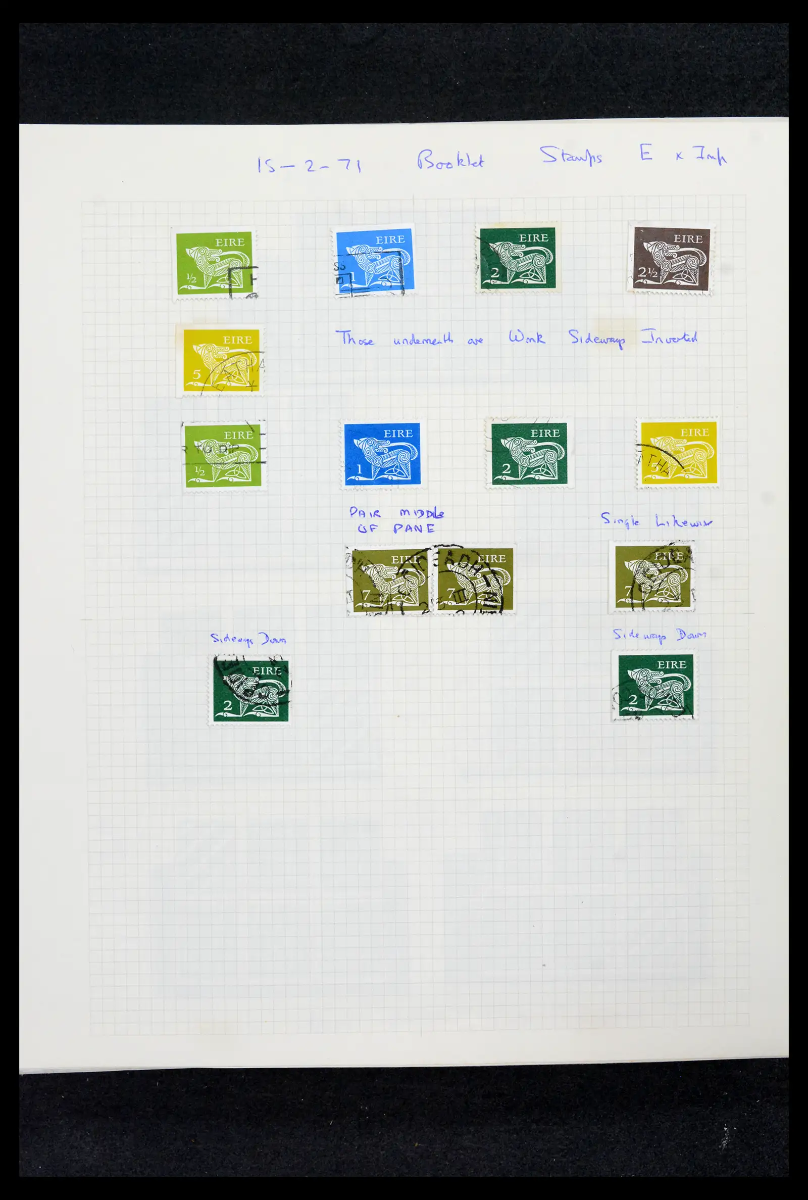 42178 0063 - Postzegelverzameling 42178 Ierland langlopende uitgaven 1922-2001.