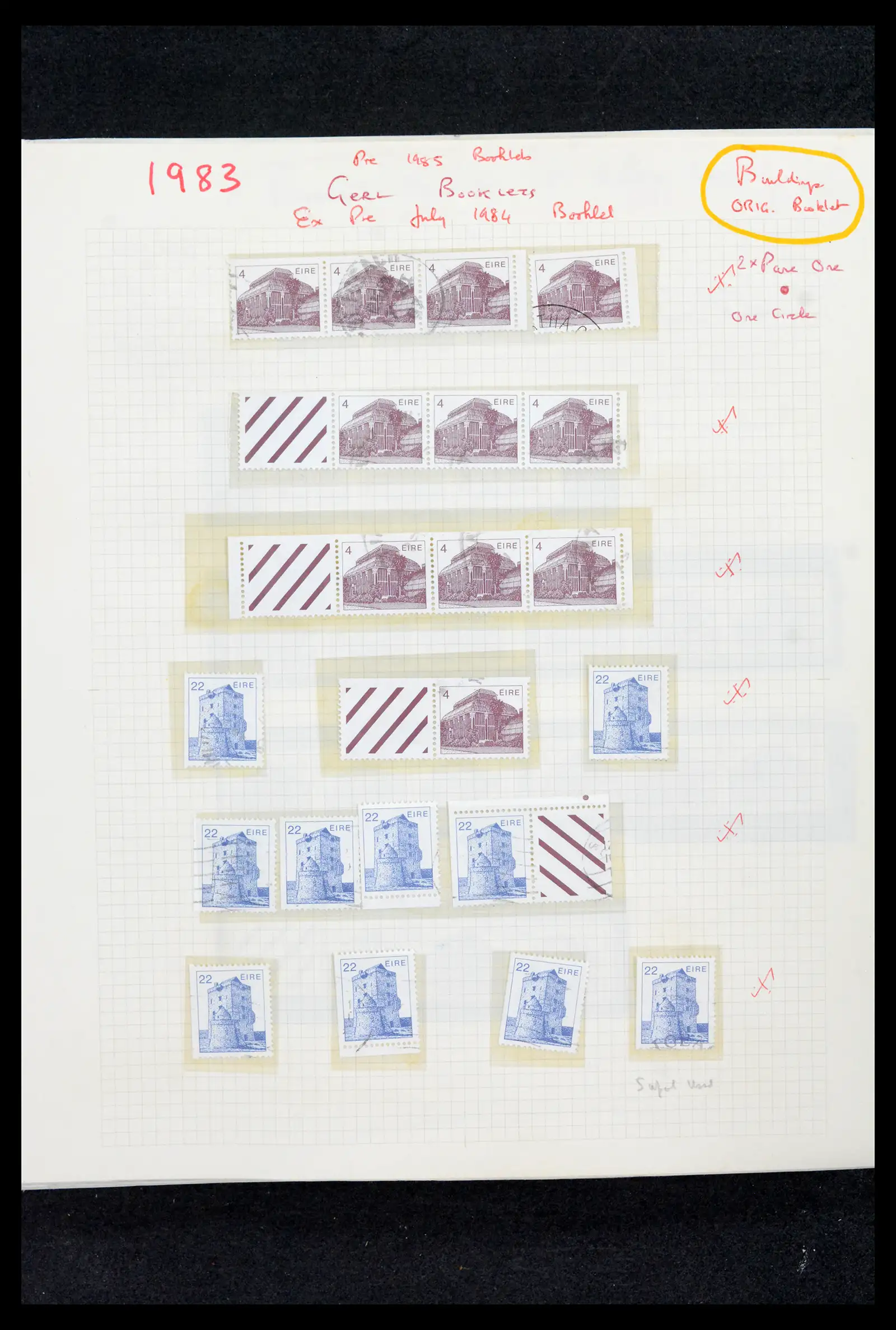 42178 0071 - Postzegelverzameling 42178 Ierland langlopende uitgaven 1922-2001.