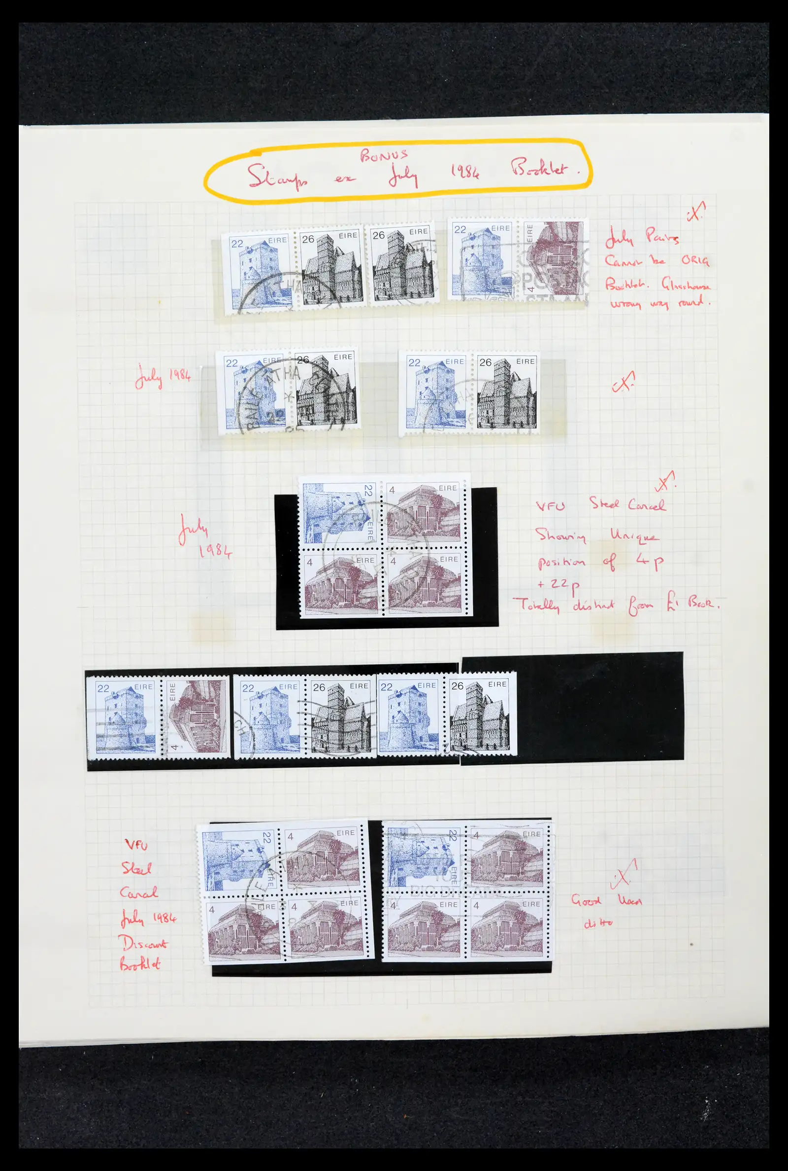 42178 0076 - Postzegelverzameling 42178 Ierland langlopende uitgaven 1922-2001.