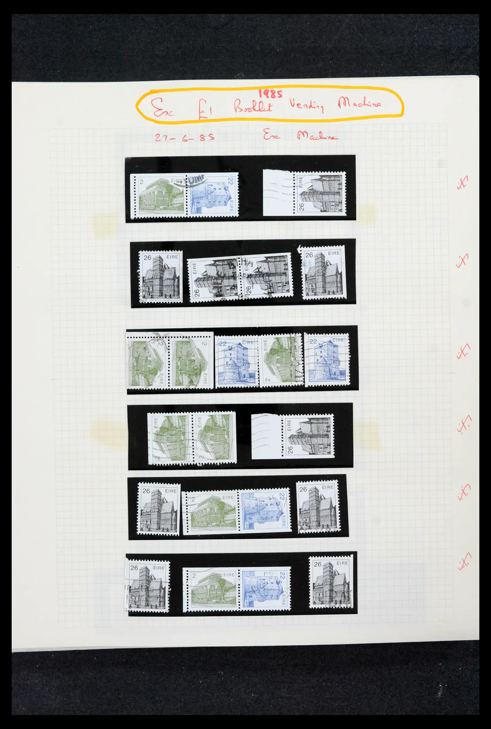 42178 0080 - Postzegelverzameling 42178 Ierland langlopende uitgaven 1922-2001.