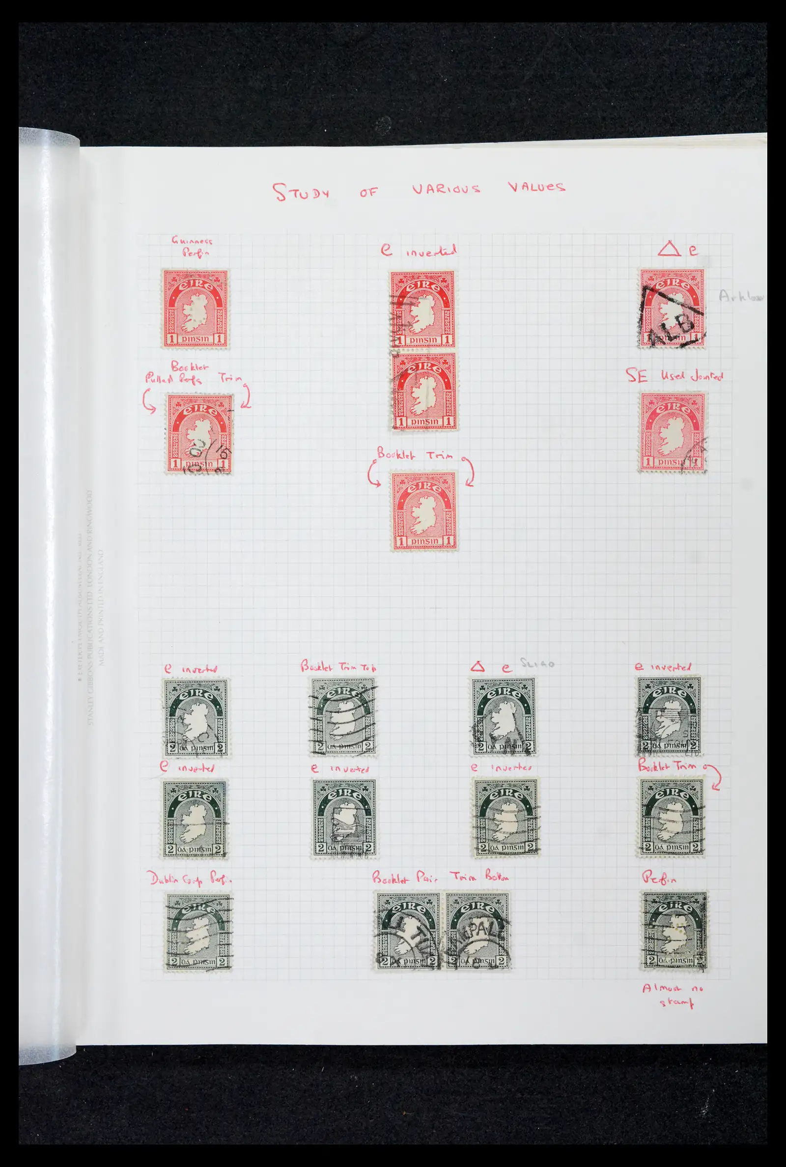 42178 0100 - Postzegelverzameling 42178 Ierland langlopende uitgaven 1922-2001.