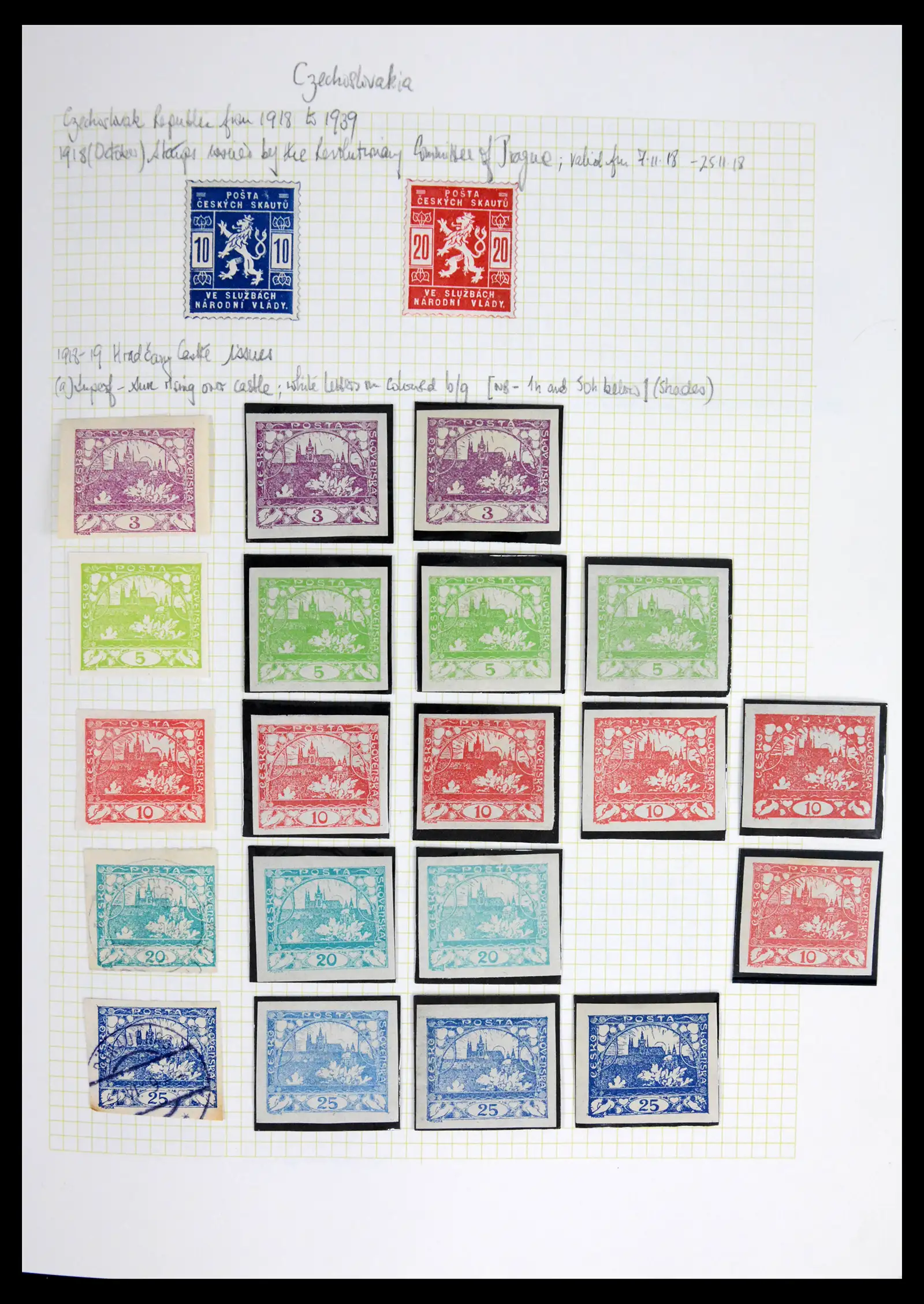 42183 0001 - Postzegelverzameling 42183 Tsjechoslowakije 1918-1961.