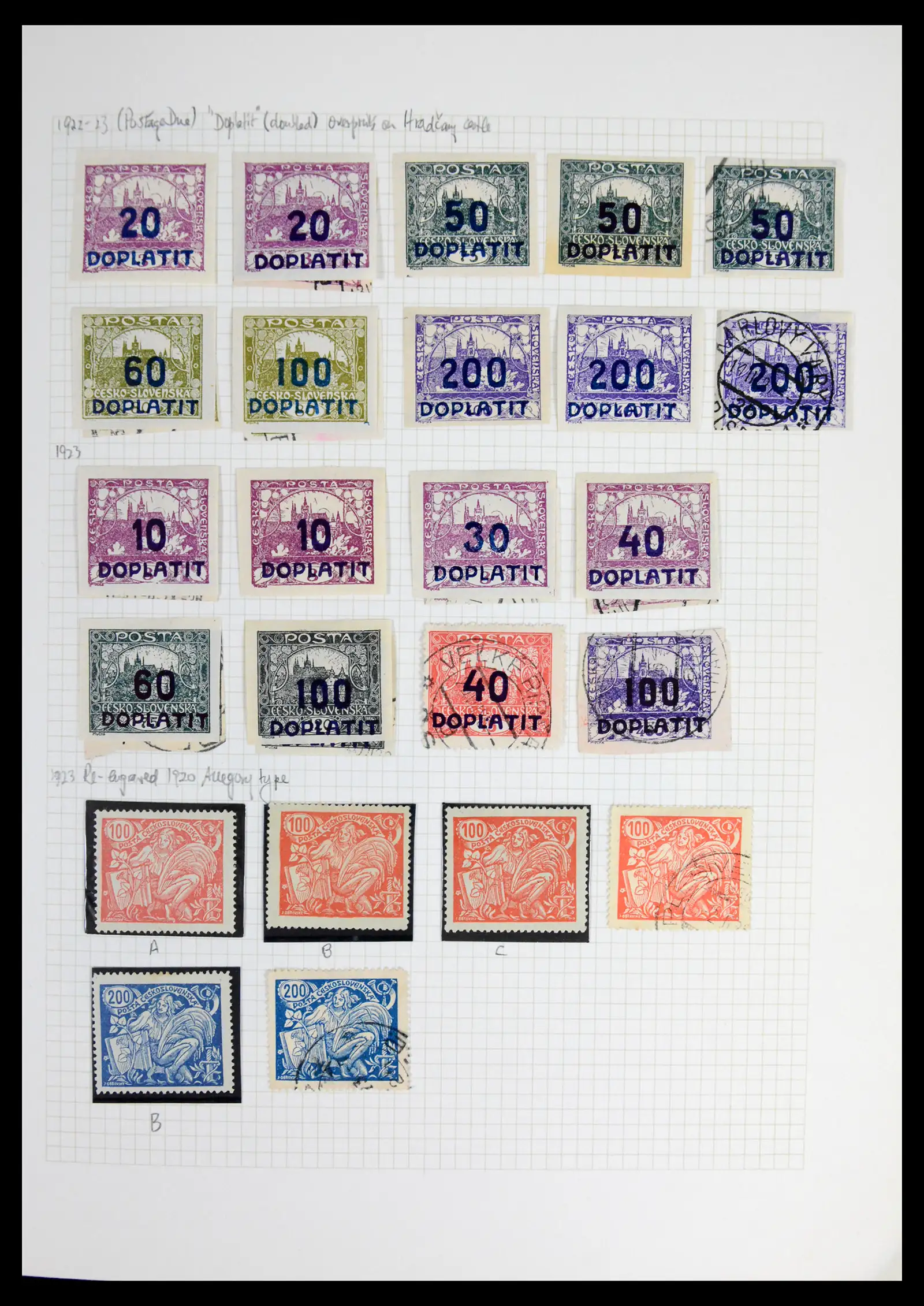 42183 0024 - Postzegelverzameling 42183 Tsjechoslowakije 1918-1961.