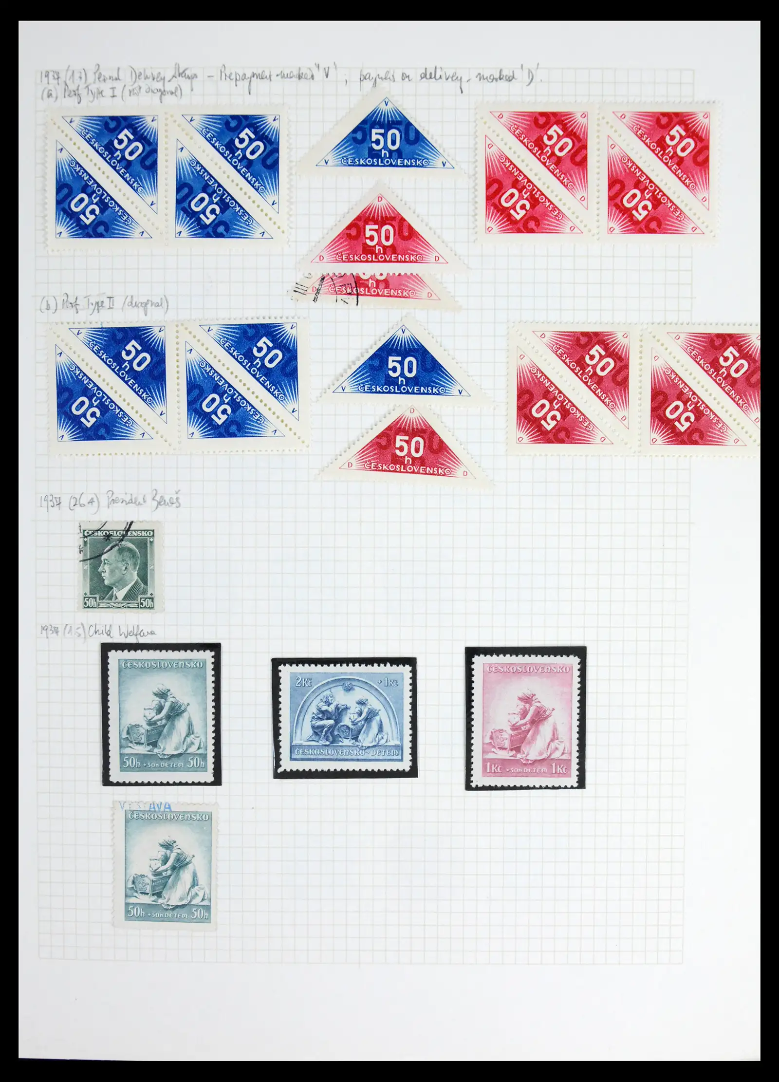 42183 0040 - Postzegelverzameling 42183 Tsjechoslowakije 1918-1961.