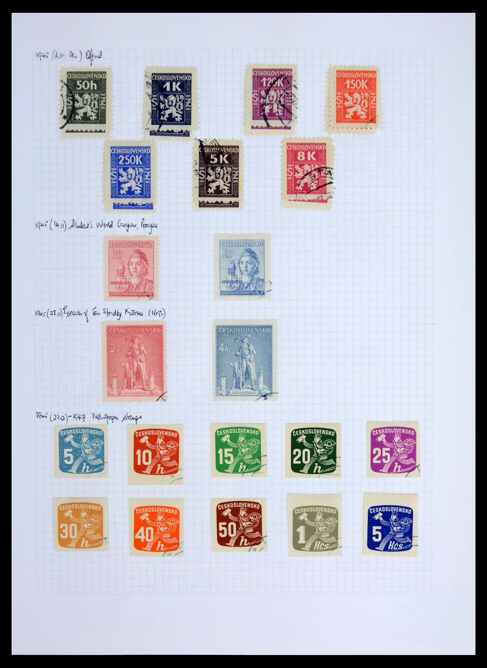 42183 0063 - Postzegelverzameling 42183 Tsjechoslowakije 1918-1961.