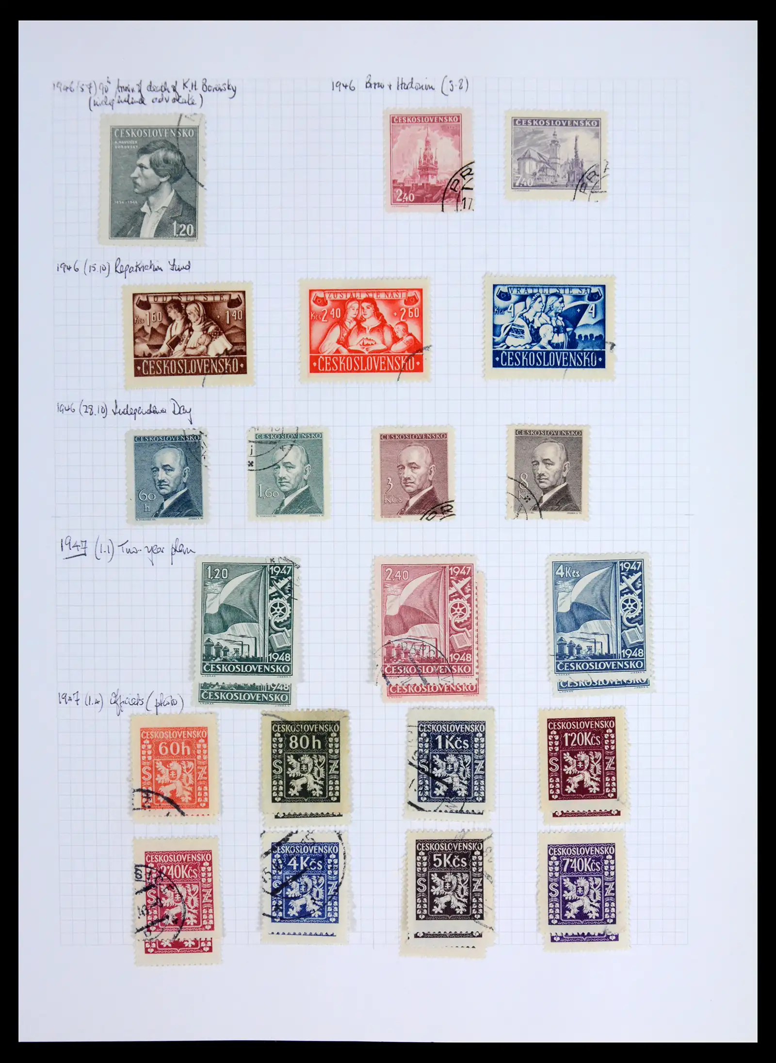 42183 0065 - Postzegelverzameling 42183 Tsjechoslowakije 1918-1961.