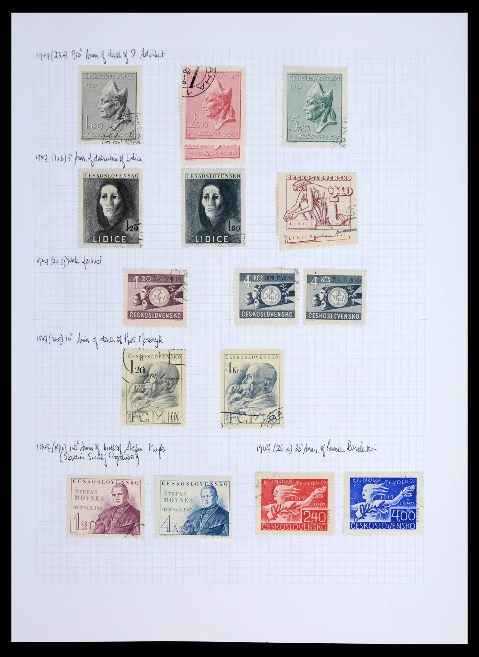 42183 0066 - Postzegelverzameling 42183 Tsjechoslowakije 1918-1961.