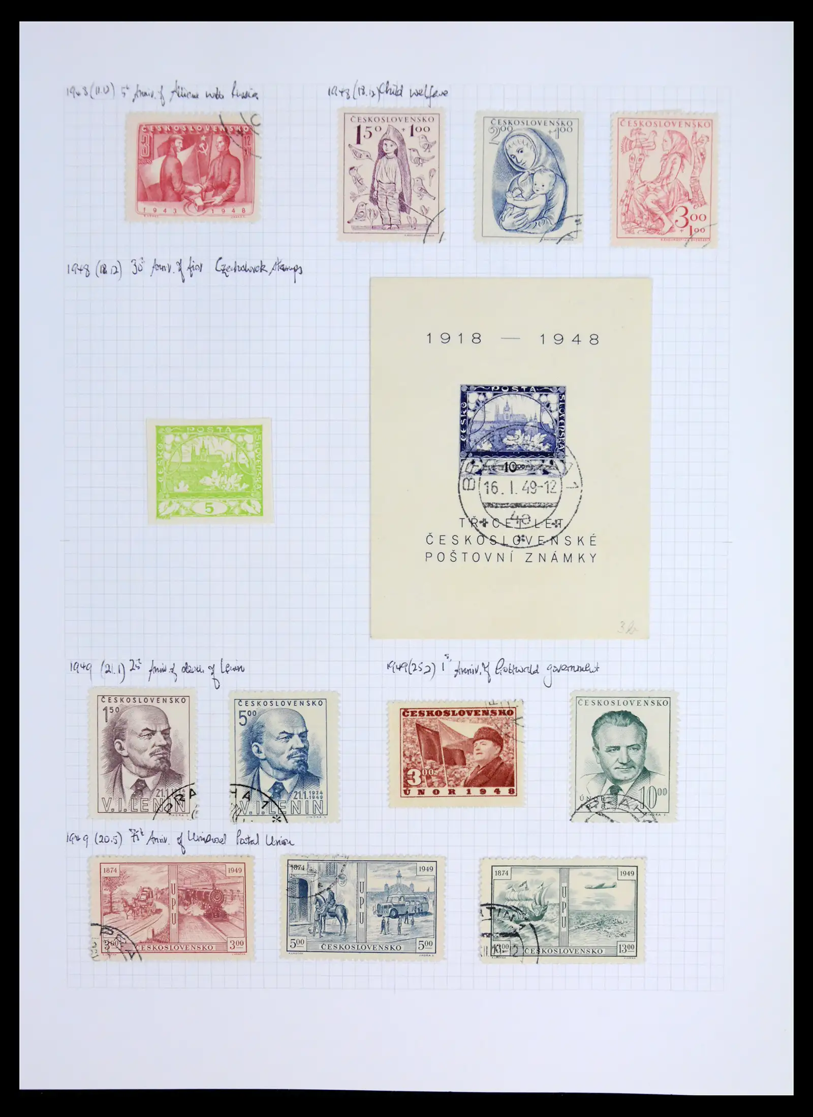 42183 0069 - Postzegelverzameling 42183 Tsjechoslowakije 1918-1961.