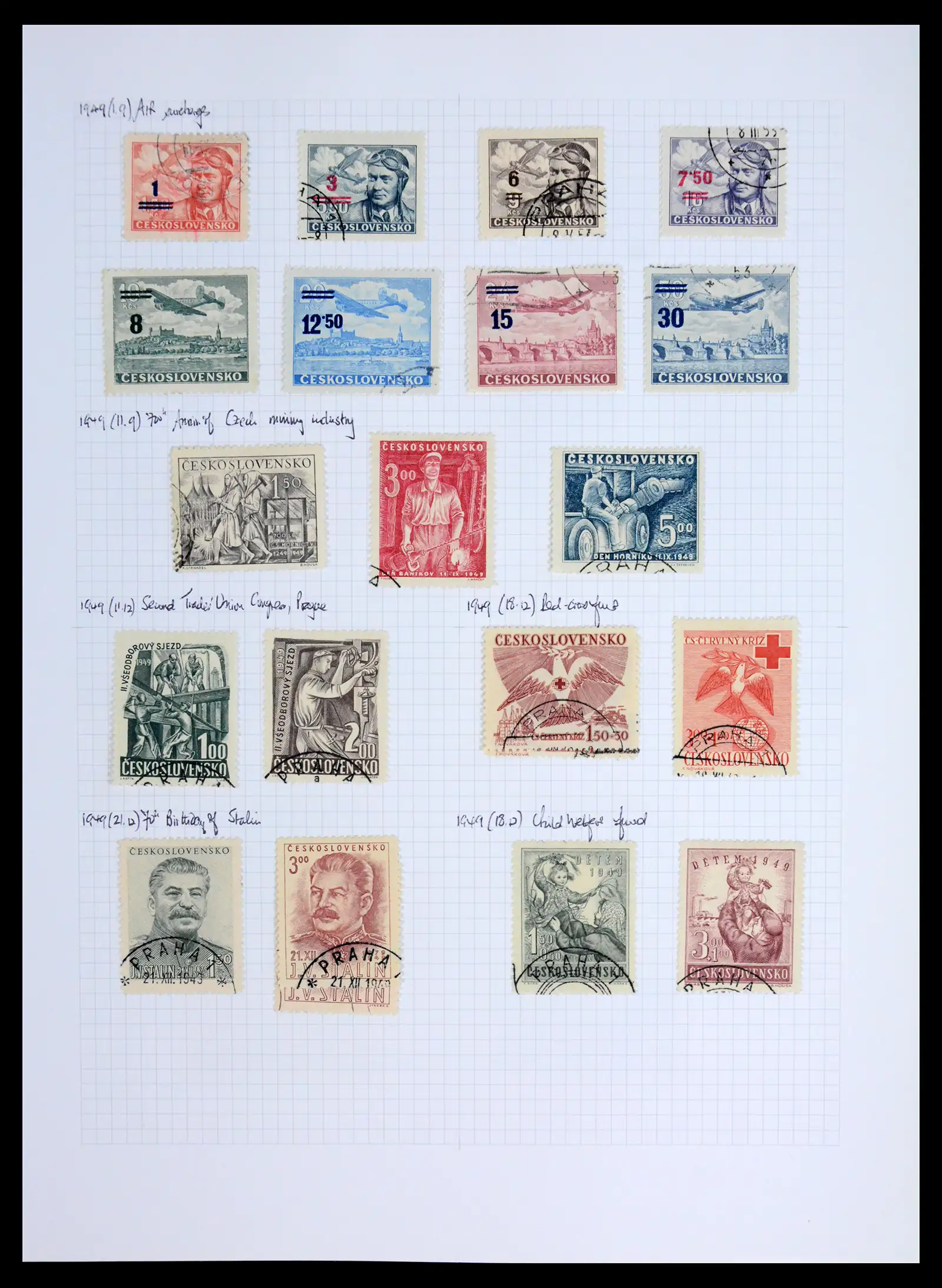 42183 0071 - Postzegelverzameling 42183 Tsjechoslowakije 1918-1961.