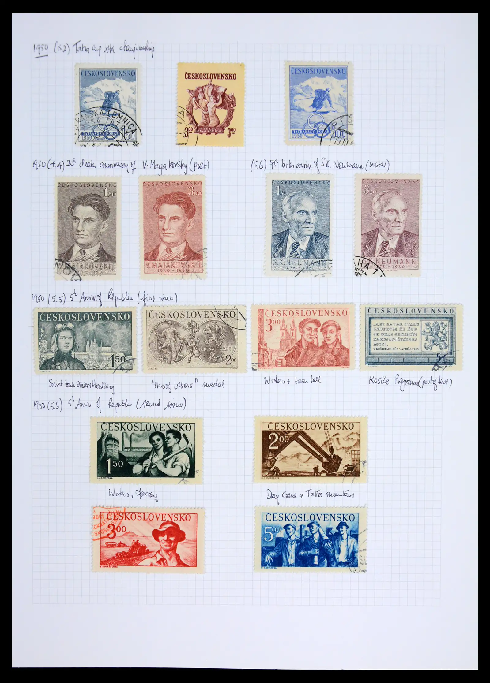 42183 0072 - Postzegelverzameling 42183 Tsjechoslowakije 1918-1961.