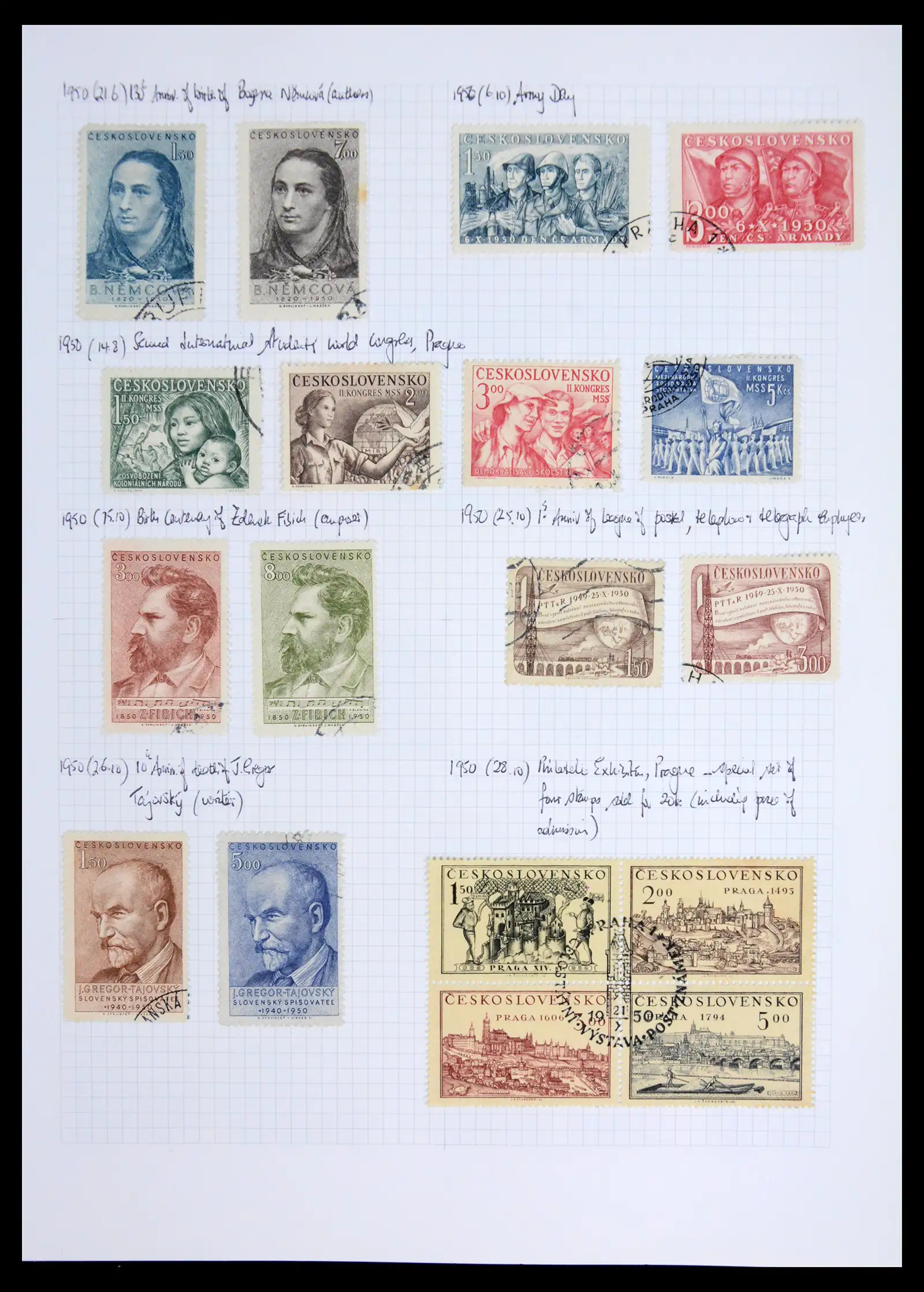 42183 0073 - Postzegelverzameling 42183 Tsjechoslowakije 1918-1961.