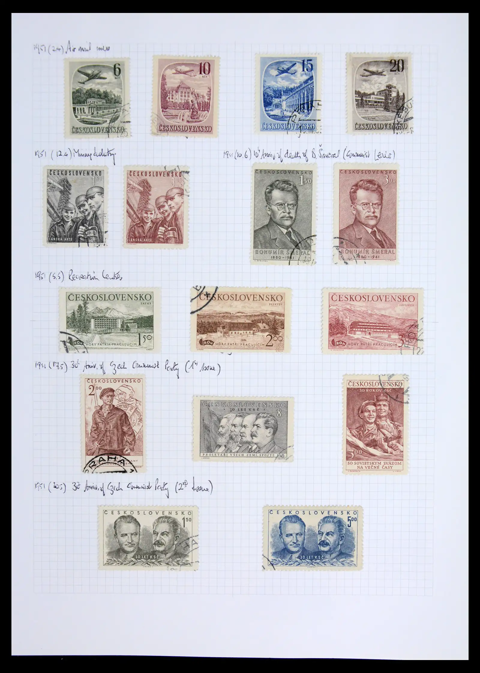 42183 0075 - Postzegelverzameling 42183 Tsjechoslowakije 1918-1961.