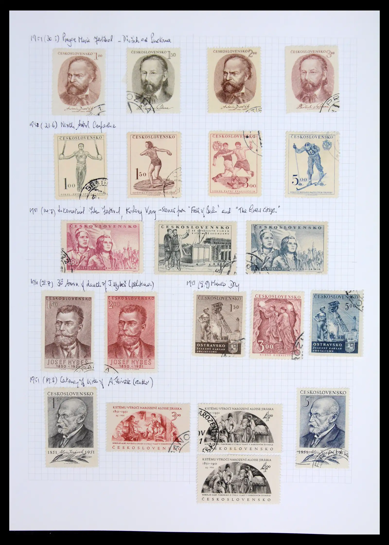 42183 0076 - Postzegelverzameling 42183 Tsjechoslowakije 1918-1961.