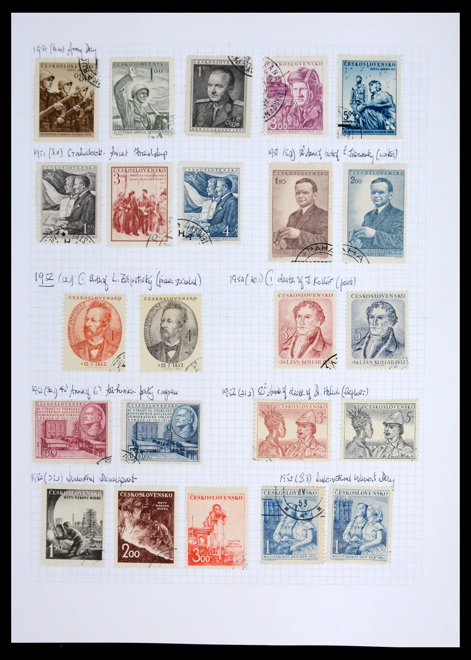 42183 0077 - Postzegelverzameling 42183 Tsjechoslowakije 1918-1961.