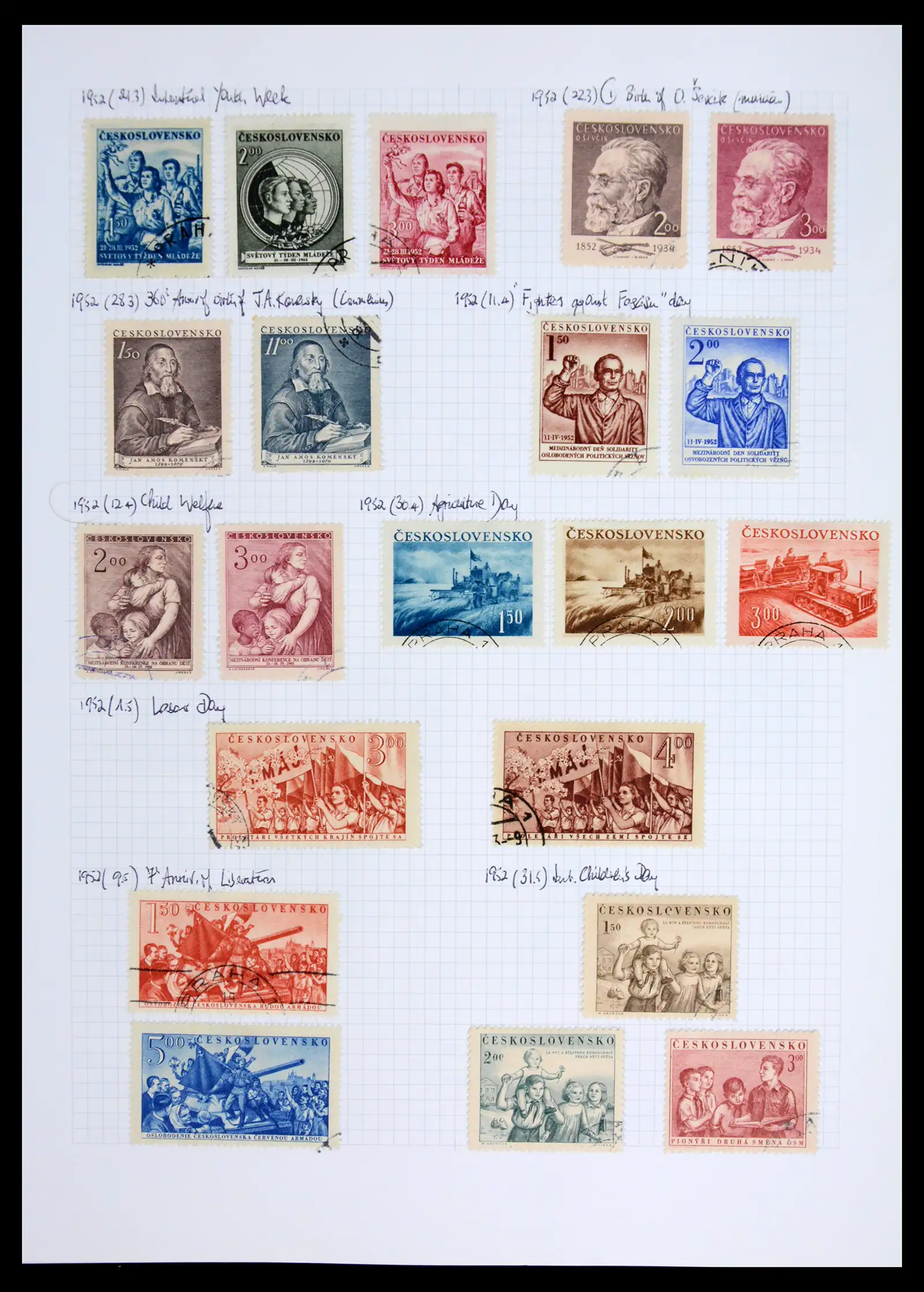 42183 0078 - Postzegelverzameling 42183 Tsjechoslowakije 1918-1961.