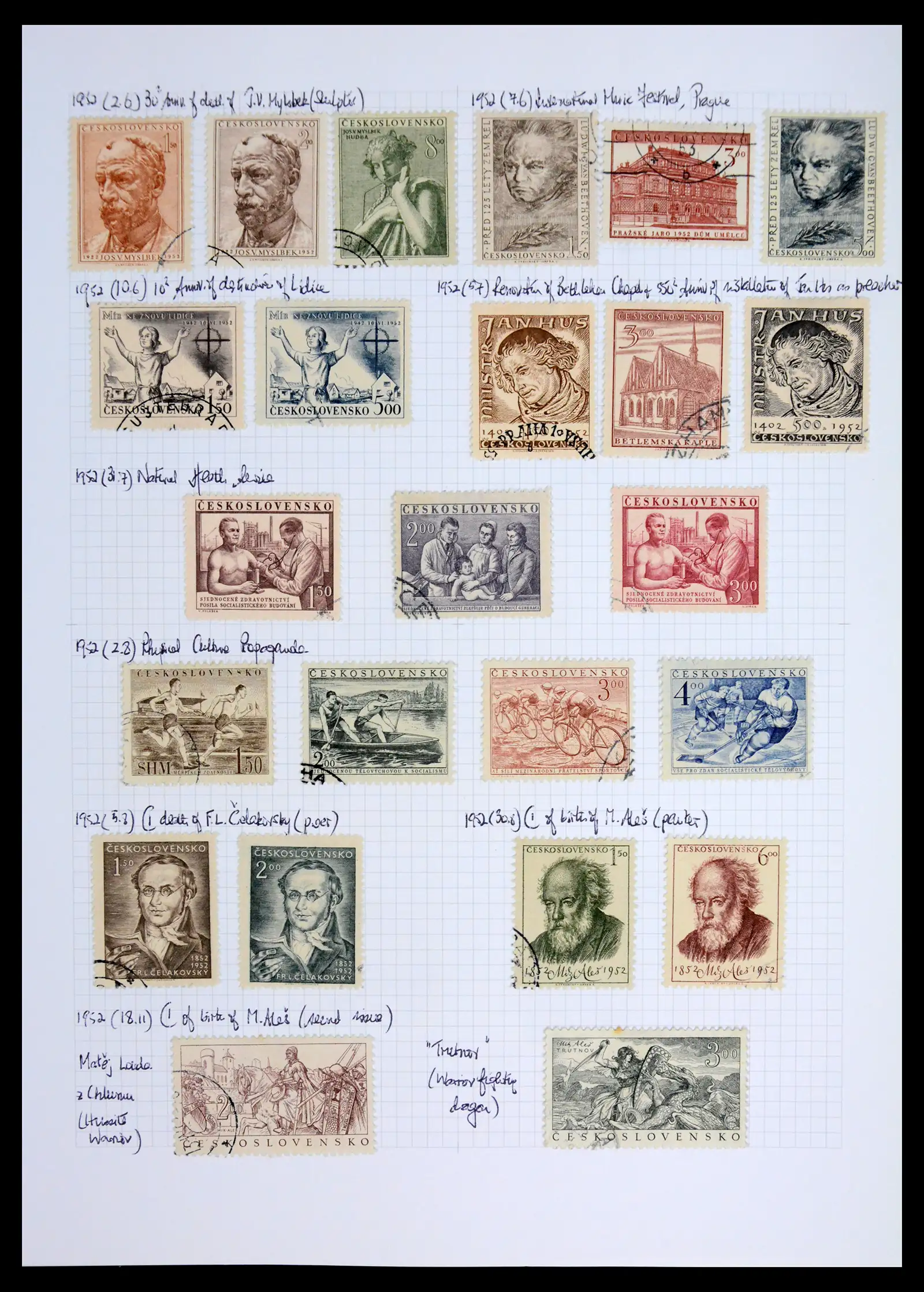 42183 0079 - Postzegelverzameling 42183 Tsjechoslowakije 1918-1961.