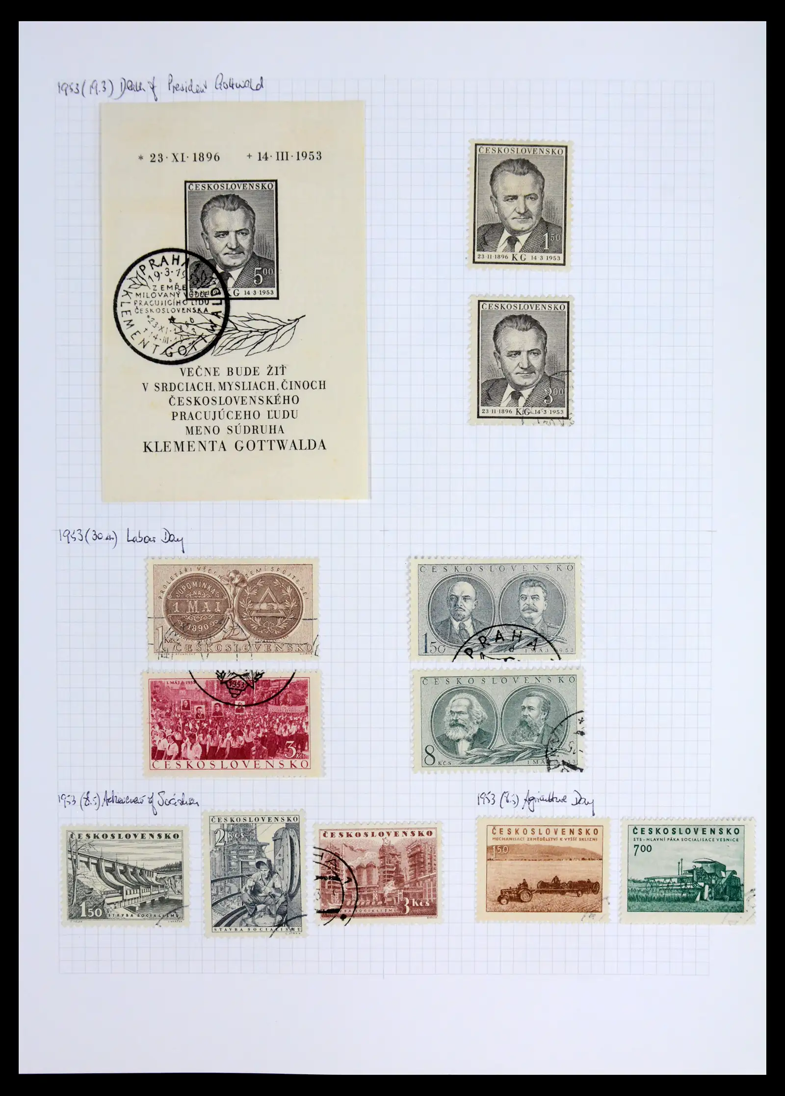 42183 0082 - Postzegelverzameling 42183 Tsjechoslowakije 1918-1961.
