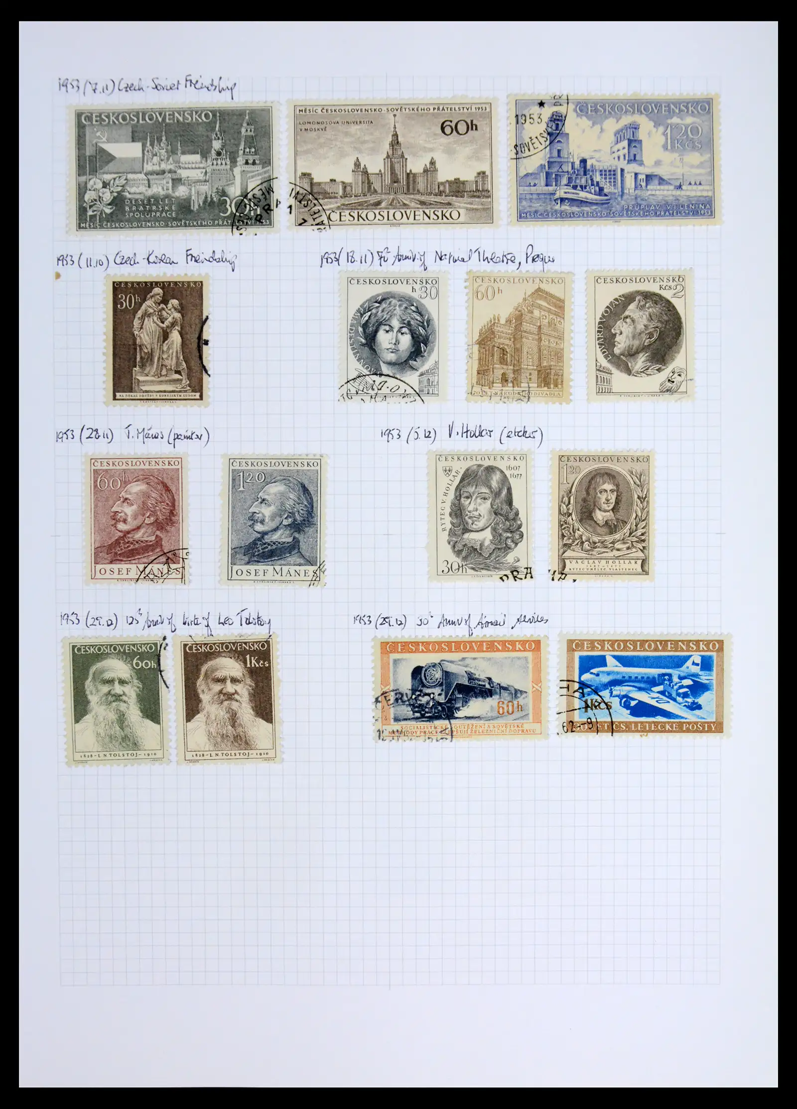42183 0084 - Postzegelverzameling 42183 Tsjechoslowakije 1918-1961.