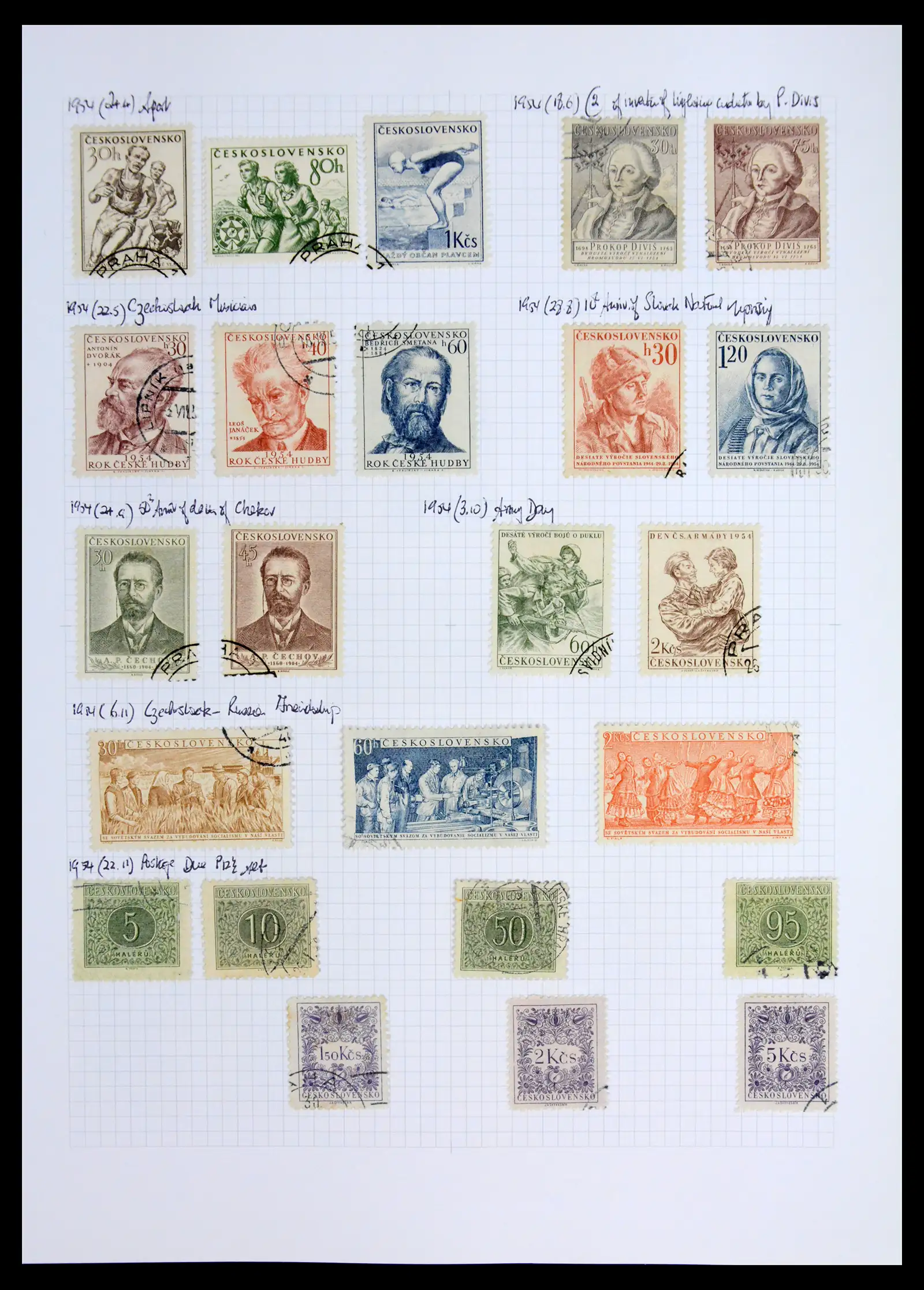 42183 0086 - Postzegelverzameling 42183 Tsjechoslowakije 1918-1961.