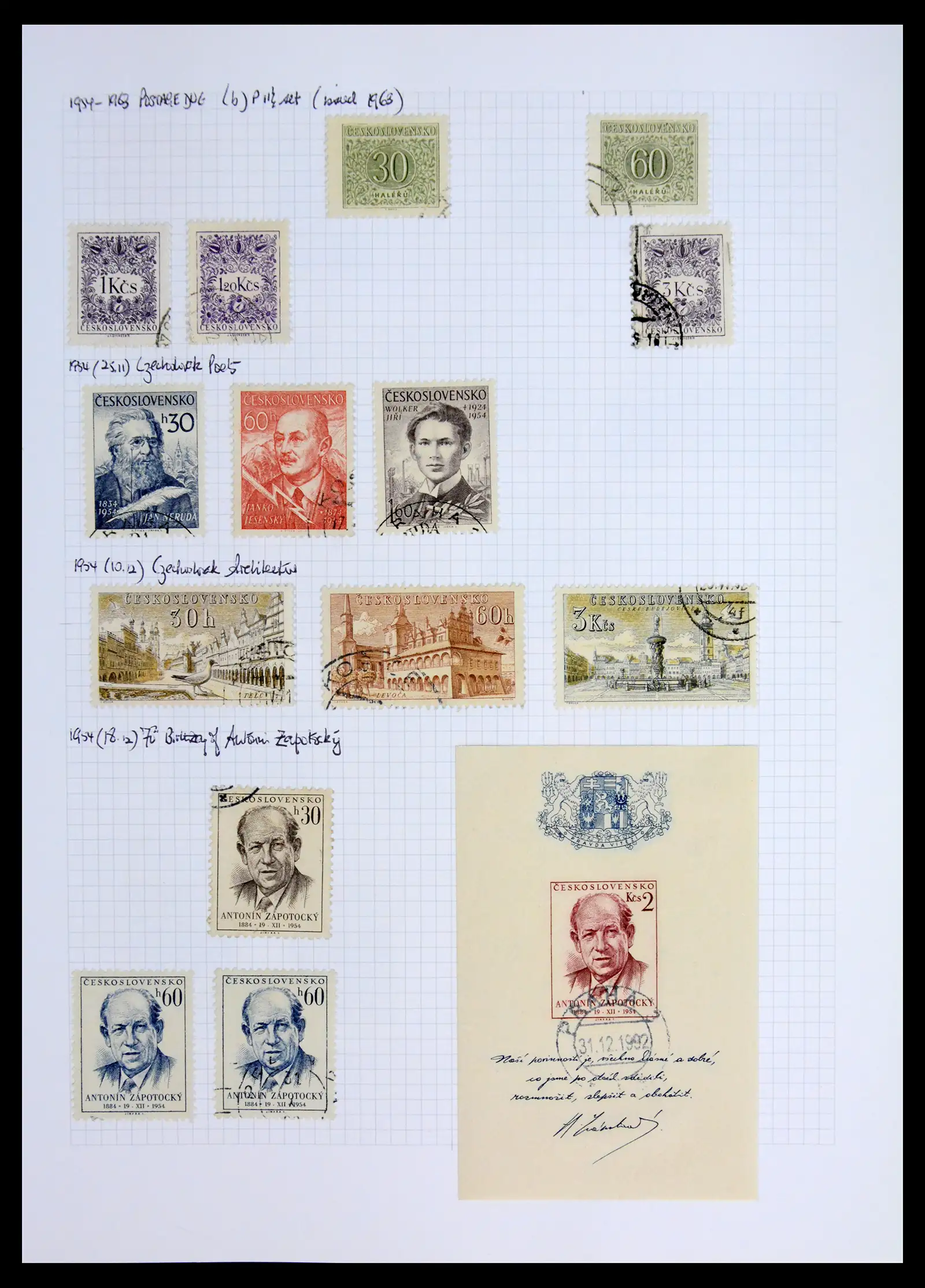 42183 0087 - Postzegelverzameling 42183 Tsjechoslowakije 1918-1961.
