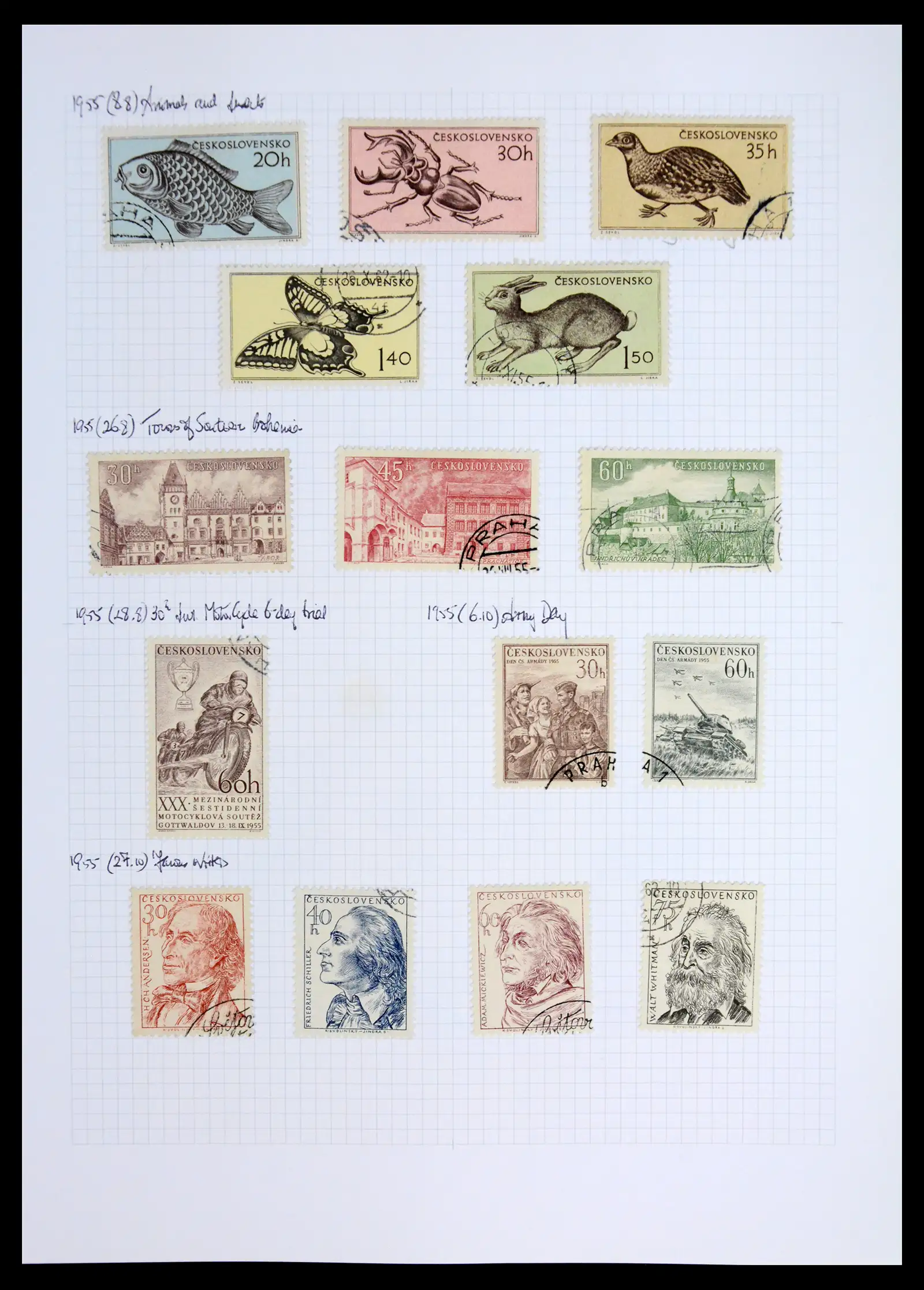 42183 0090 - Postzegelverzameling 42183 Tsjechoslowakije 1918-1961.