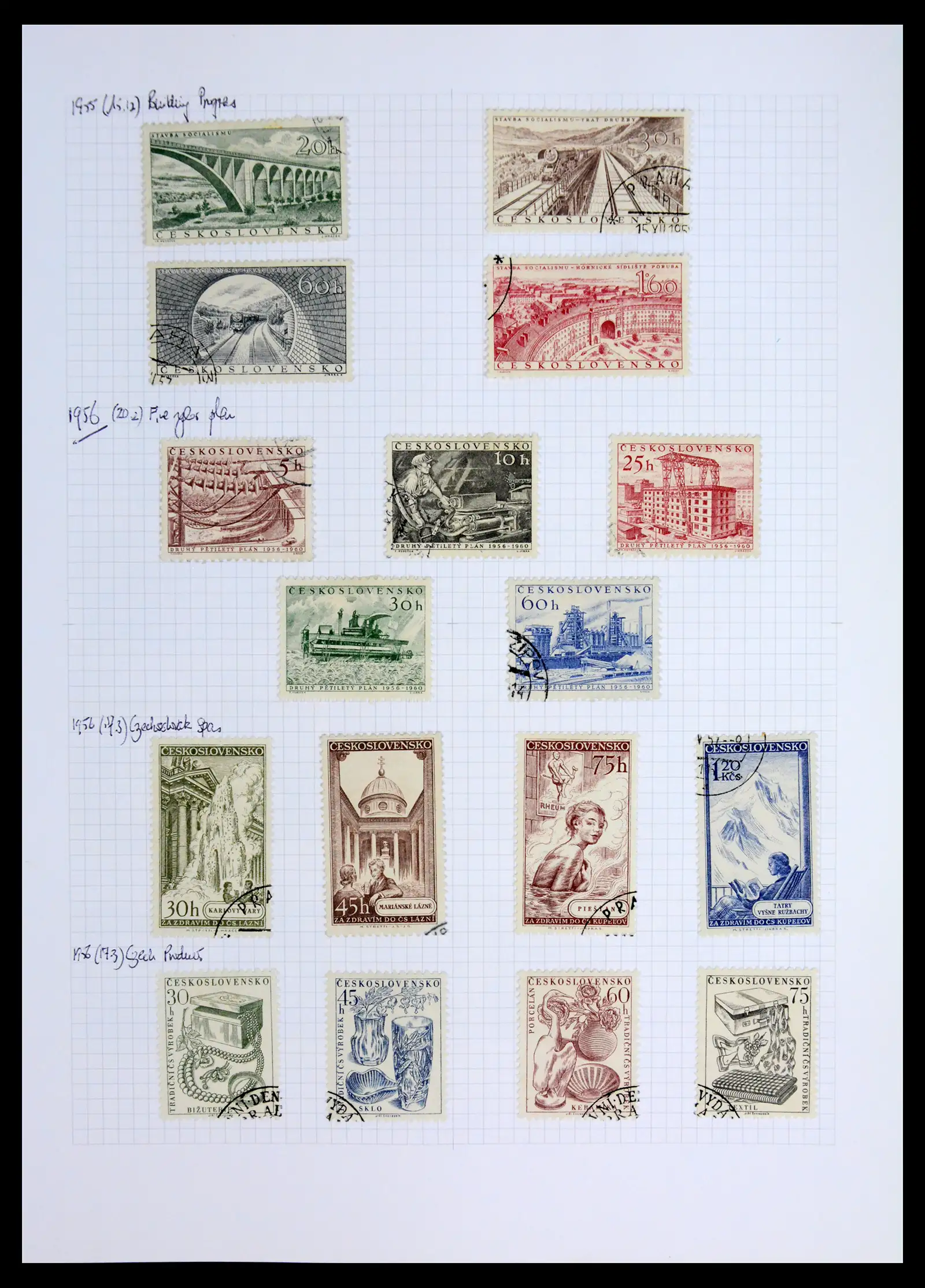 42183 0092 - Postzegelverzameling 42183 Tsjechoslowakije 1918-1961.
