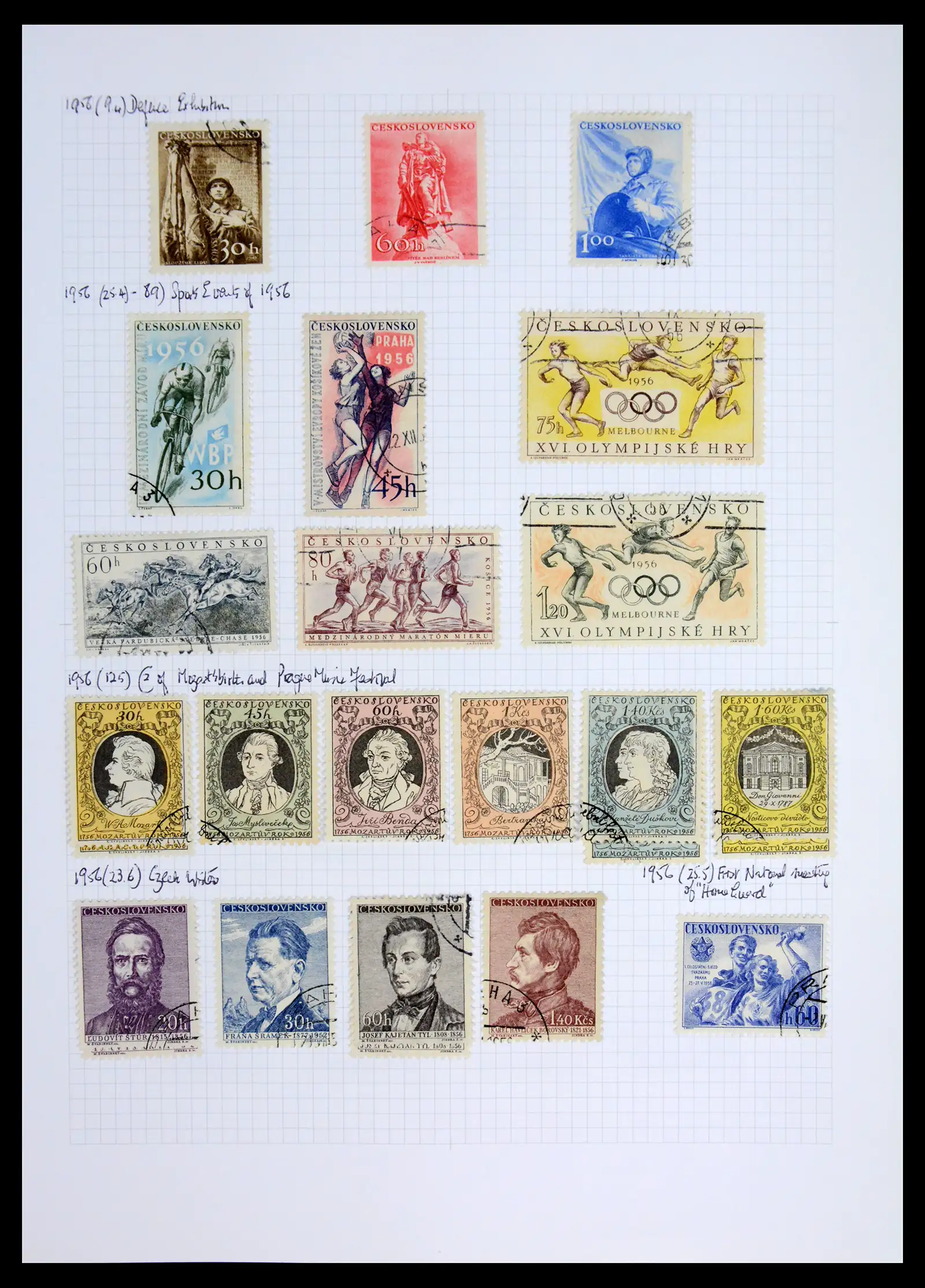42183 0093 - Postzegelverzameling 42183 Tsjechoslowakije 1918-1961.