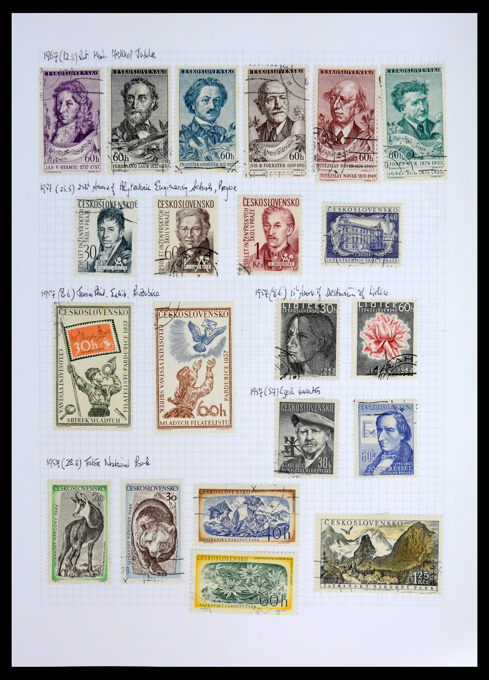 42183 0096 - Postzegelverzameling 42183 Tsjechoslowakije 1918-1961.