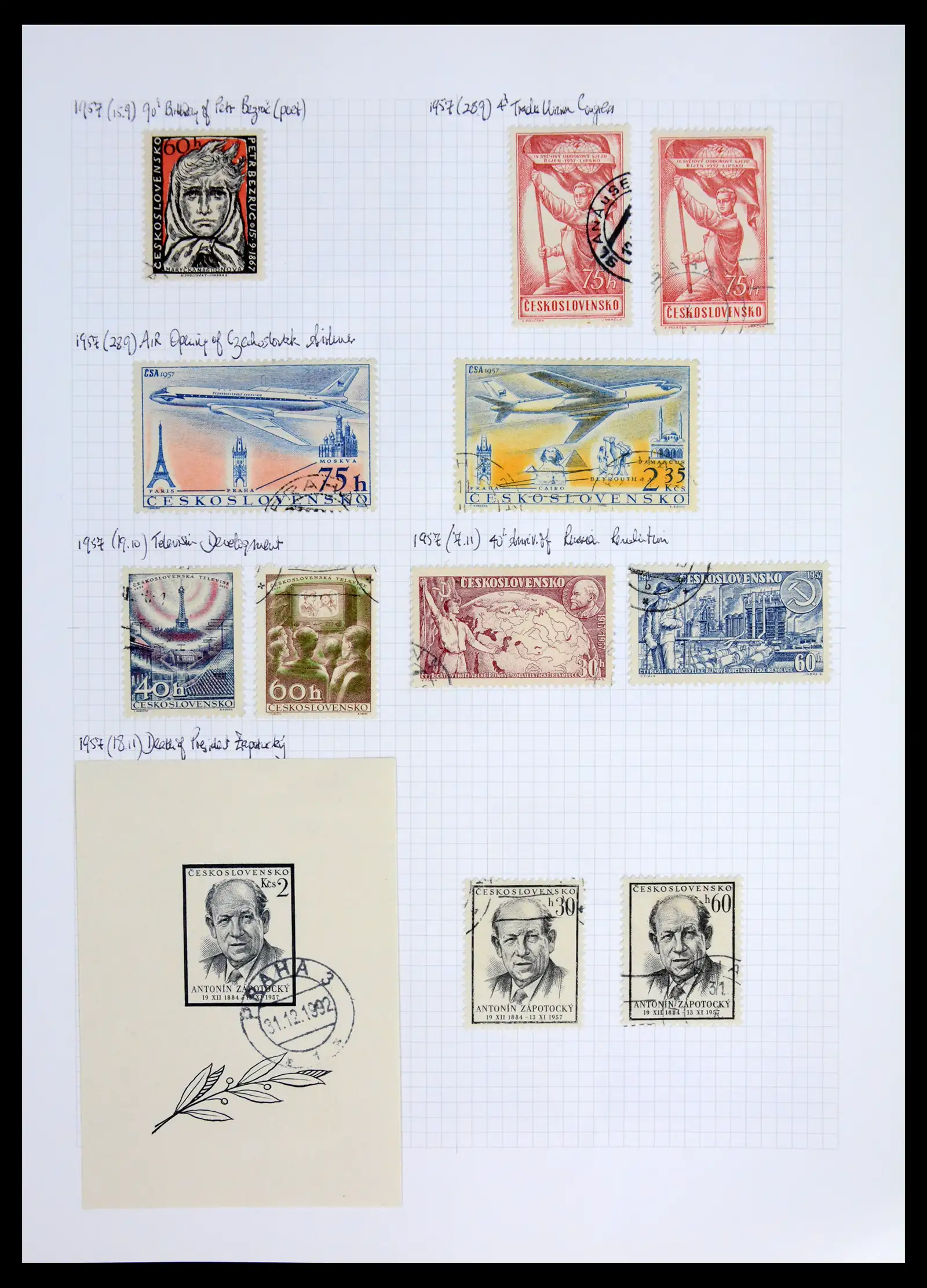 42183 0097 - Postzegelverzameling 42183 Tsjechoslowakije 1918-1961.