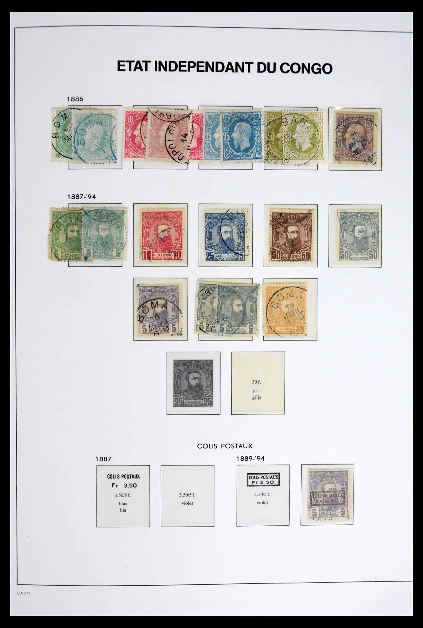 42188 0001 - Stamp collection 42188 Belgian Congo 1886-1960.