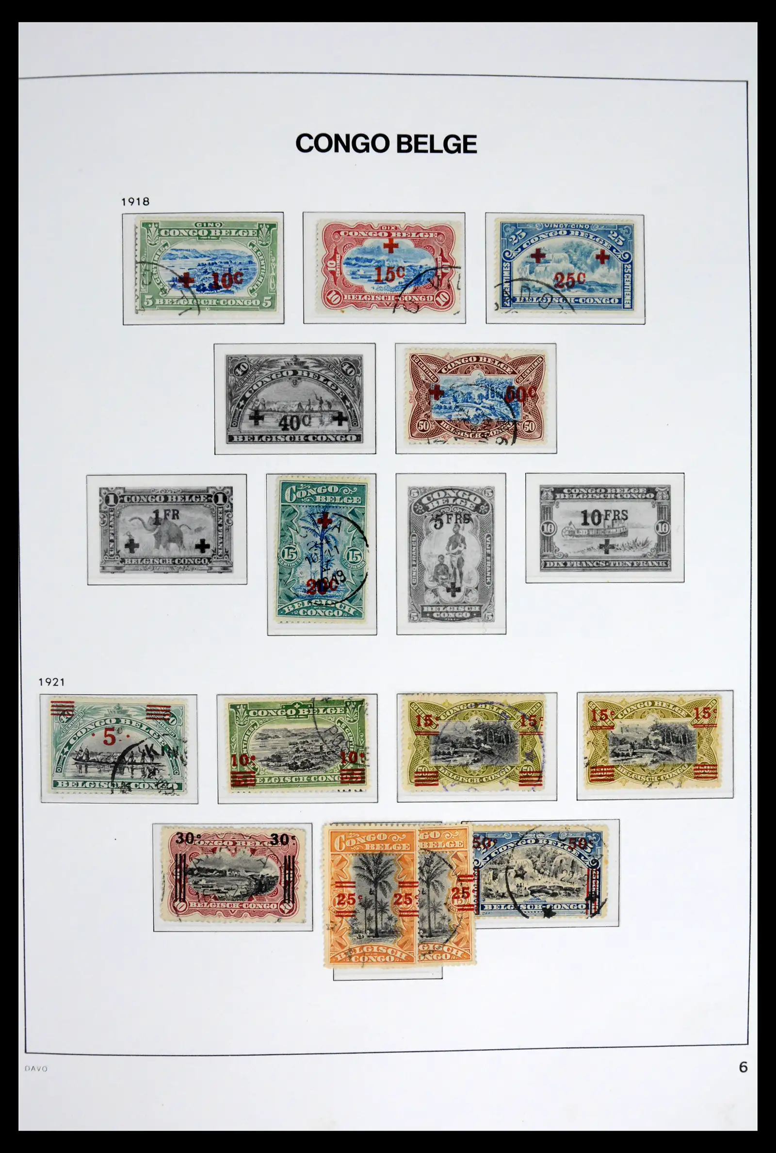 42188 0006 - Stamp collection 42188 Belgian Congo 1886-1960.