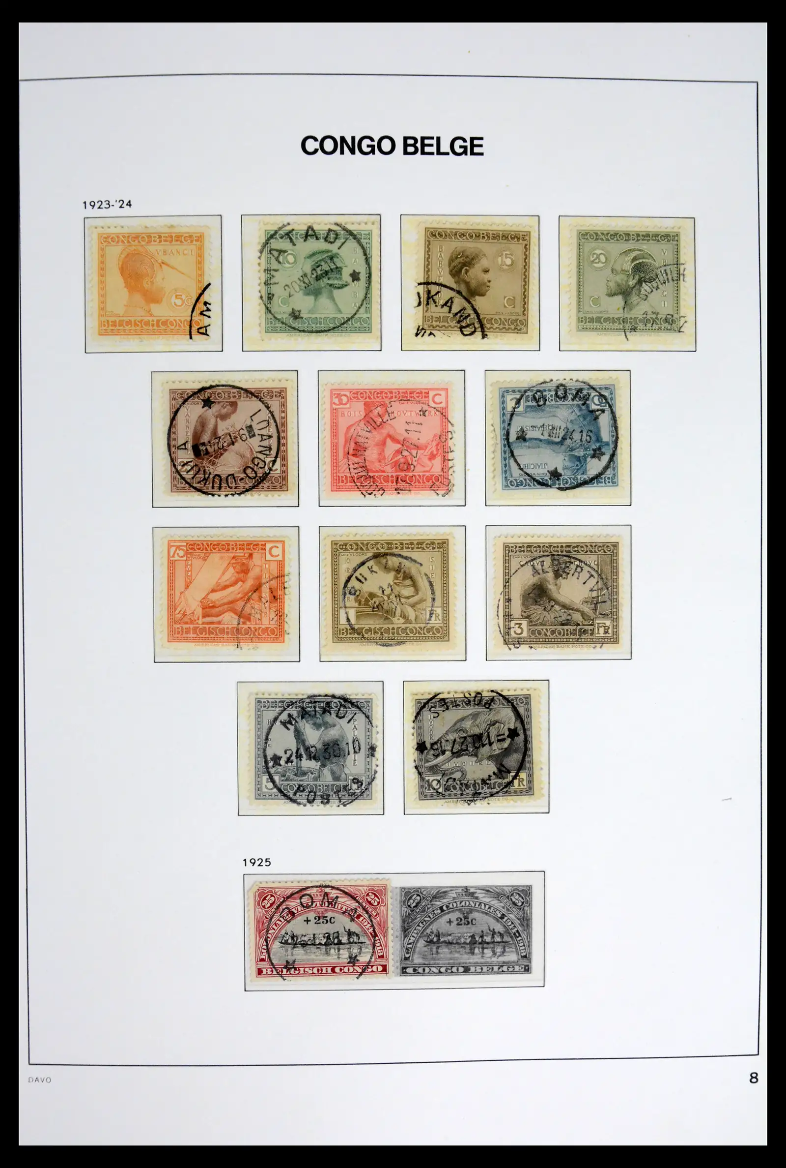 42188 0008 - Stamp collection 42188 Belgian Congo 1886-1960.