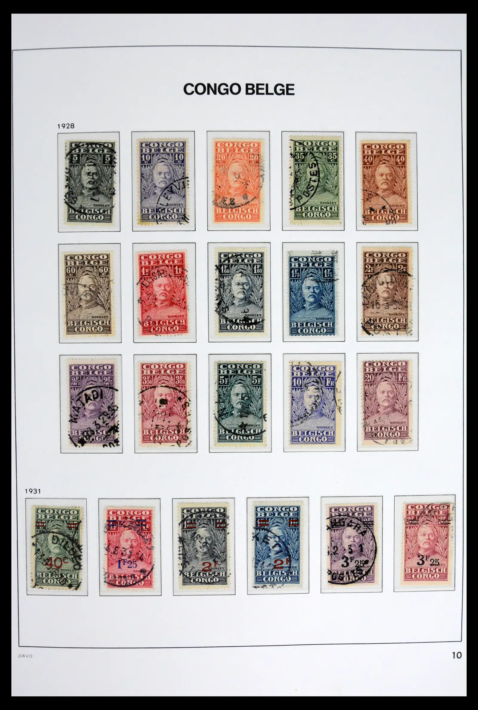 42188 0010 - Stamp collection 42188 Belgian Congo 1886-1960.
