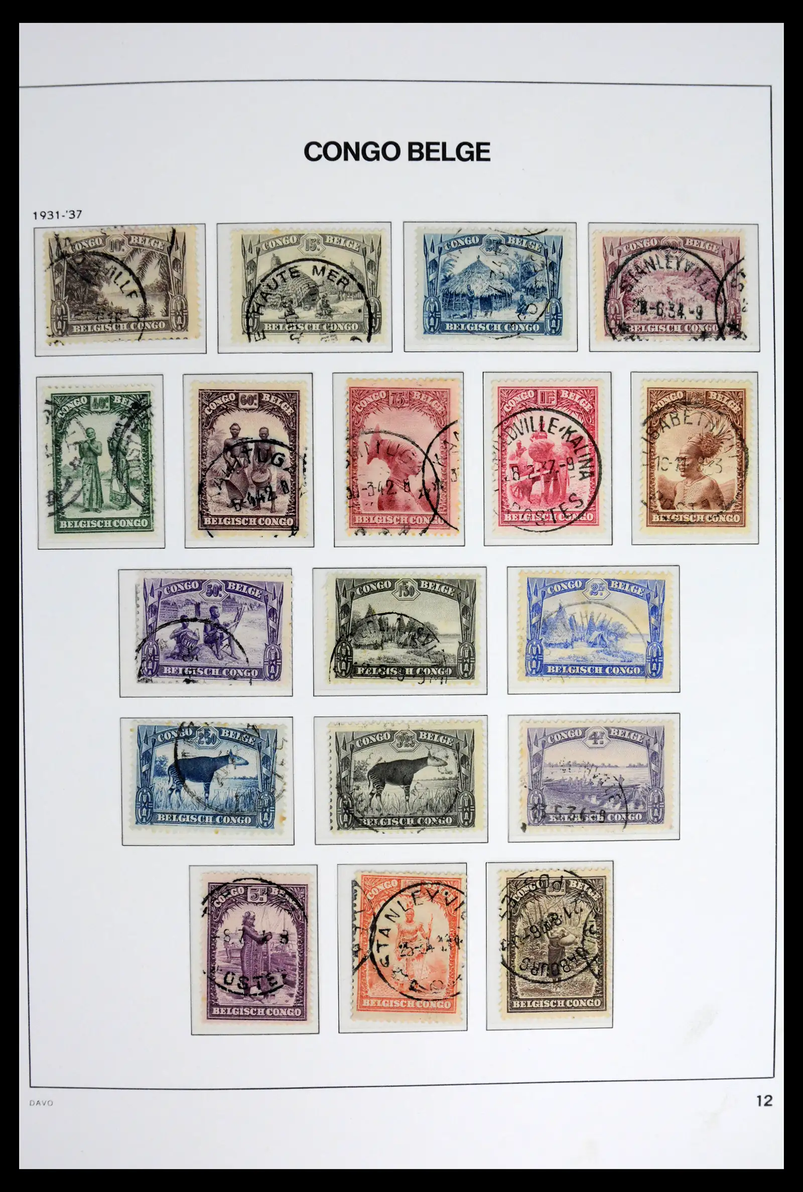 42188 0012 - Stamp collection 42188 Belgian Congo 1886-1960.