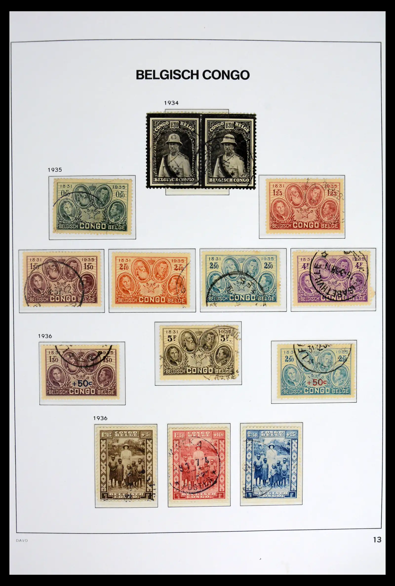 42188 0013 - Stamp collection 42188 Belgian Congo 1886-1960.