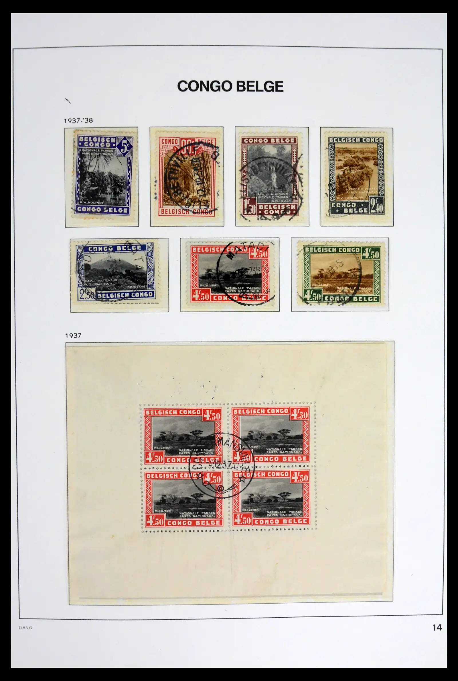 42188 0014 - Stamp collection 42188 Belgian Congo 1886-1960.