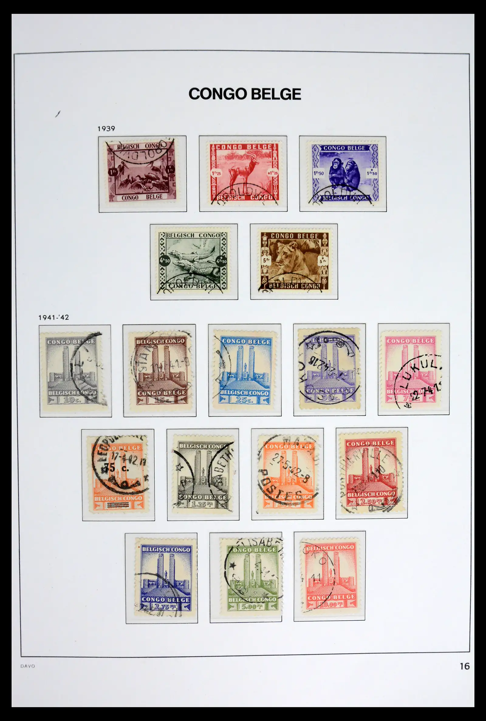 42188 0016 - Stamp collection 42188 Belgian Congo 1886-1960.