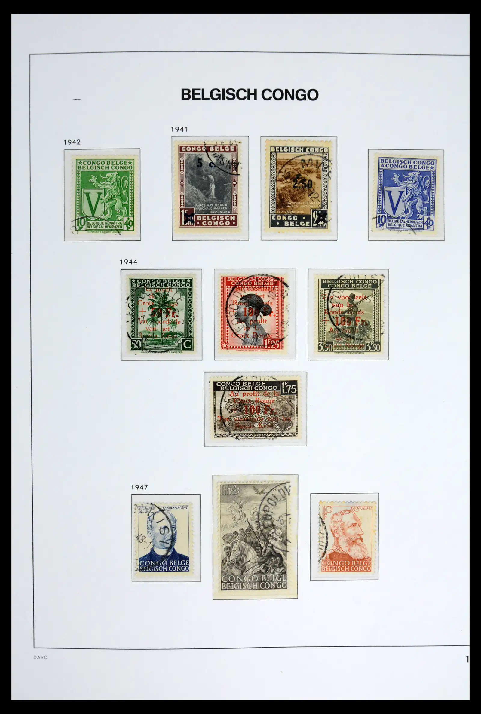 42188 0021 - Postzegelverzameling 42188 Belgisch Congo 1886-1960.