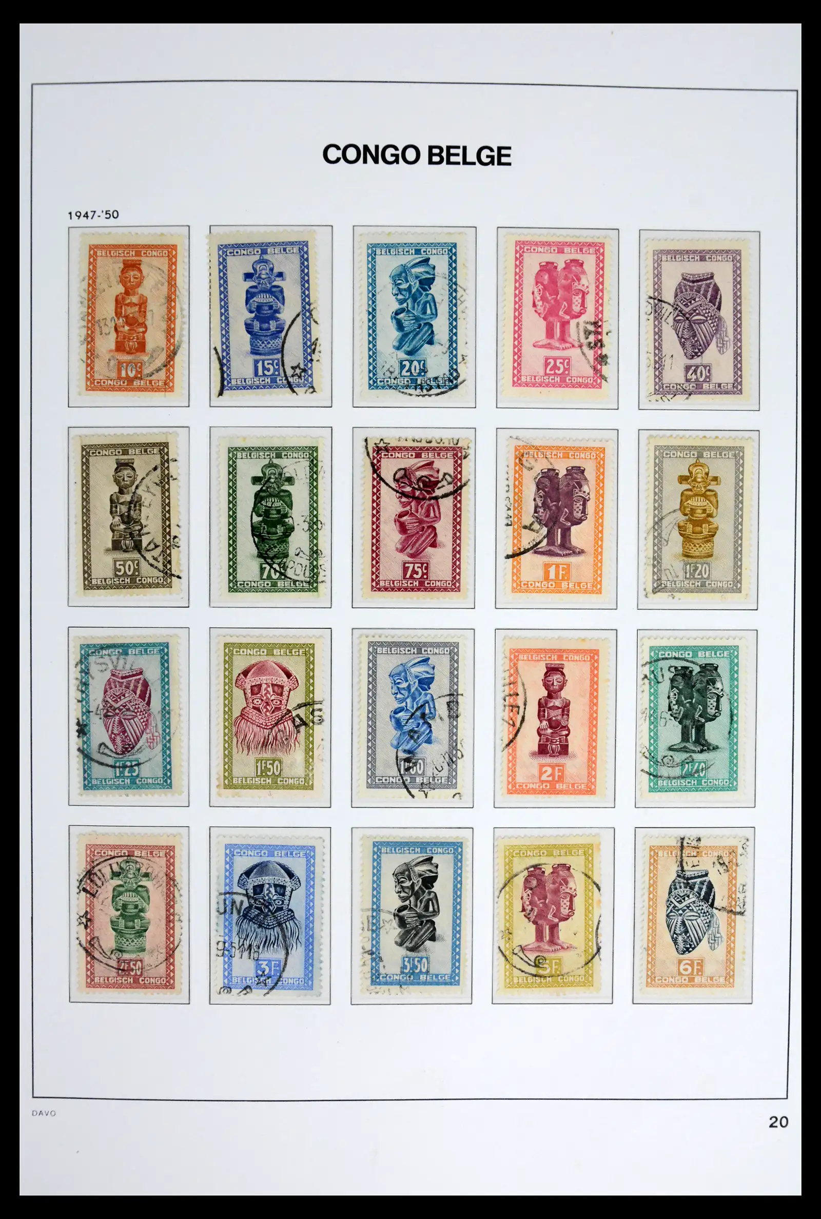 42188 0022 - Postzegelverzameling 42188 Belgisch Congo 1886-1960.
