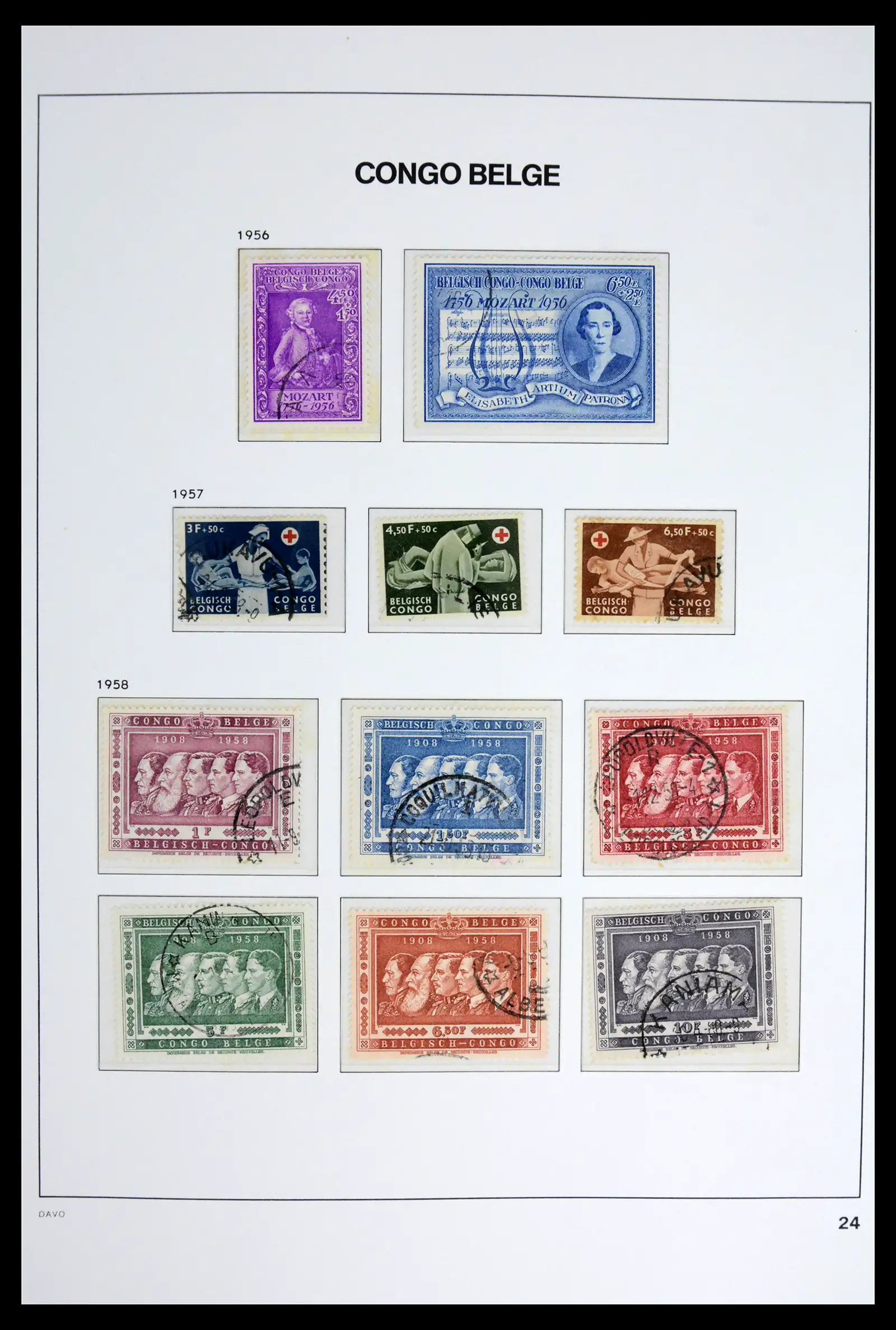 42188 0026 - Postzegelverzameling 42188 Belgisch Congo 1886-1960.