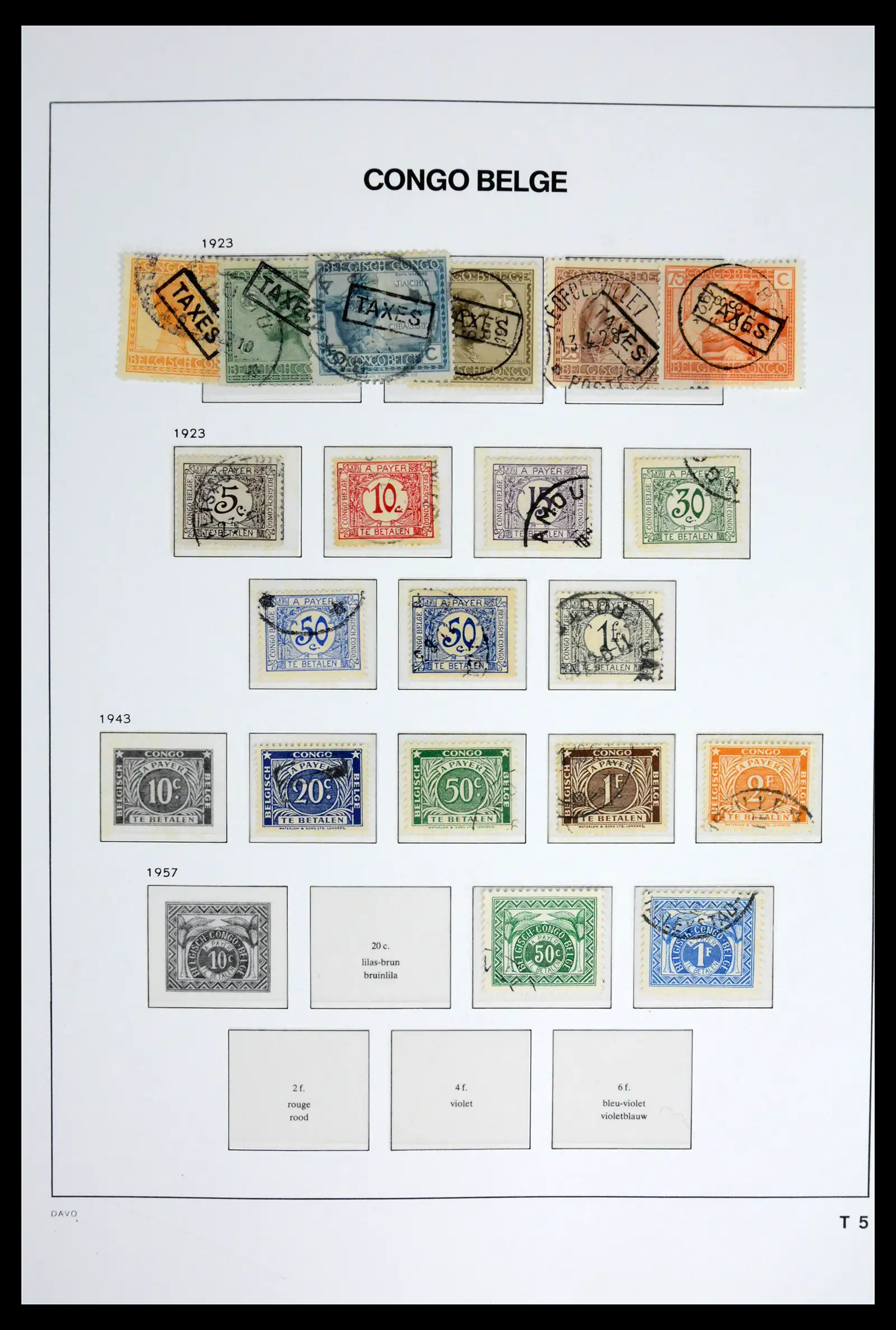 42188 0034 - Postzegelverzameling 42188 Belgisch Congo 1886-1960.