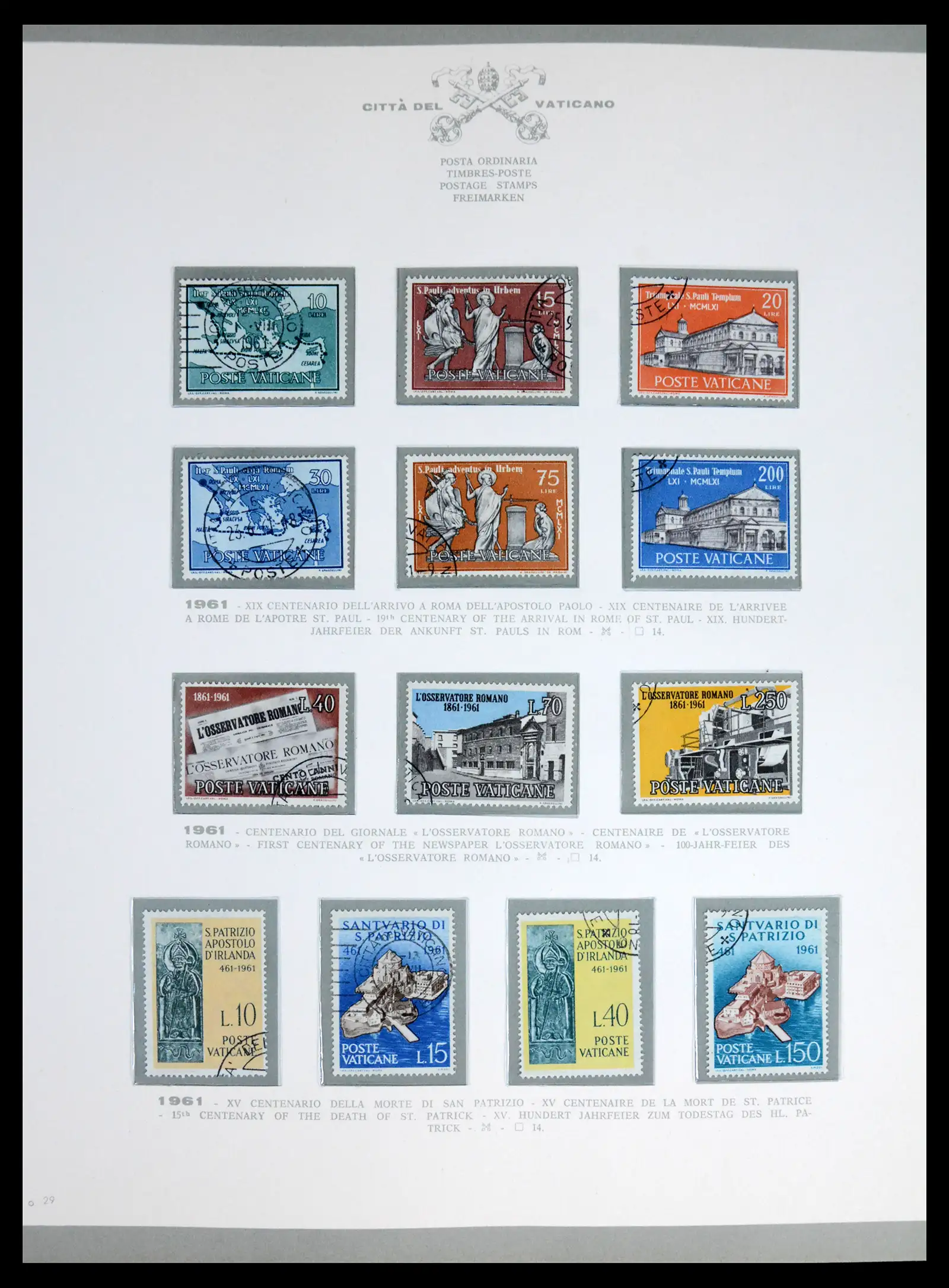 42216 0030 - Stamp collection 42216 Vatican complete 1929-1972.