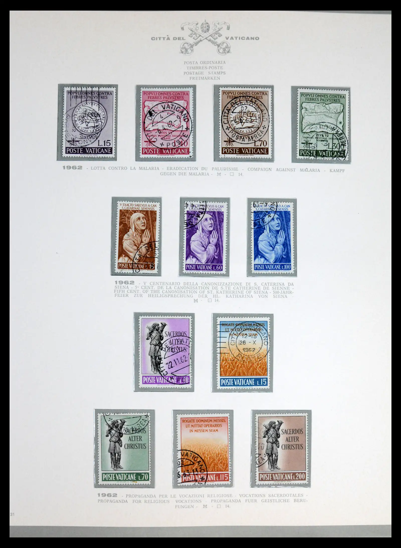 42216 0032 - Stamp collection 42216 Vatican complete 1929-1972.