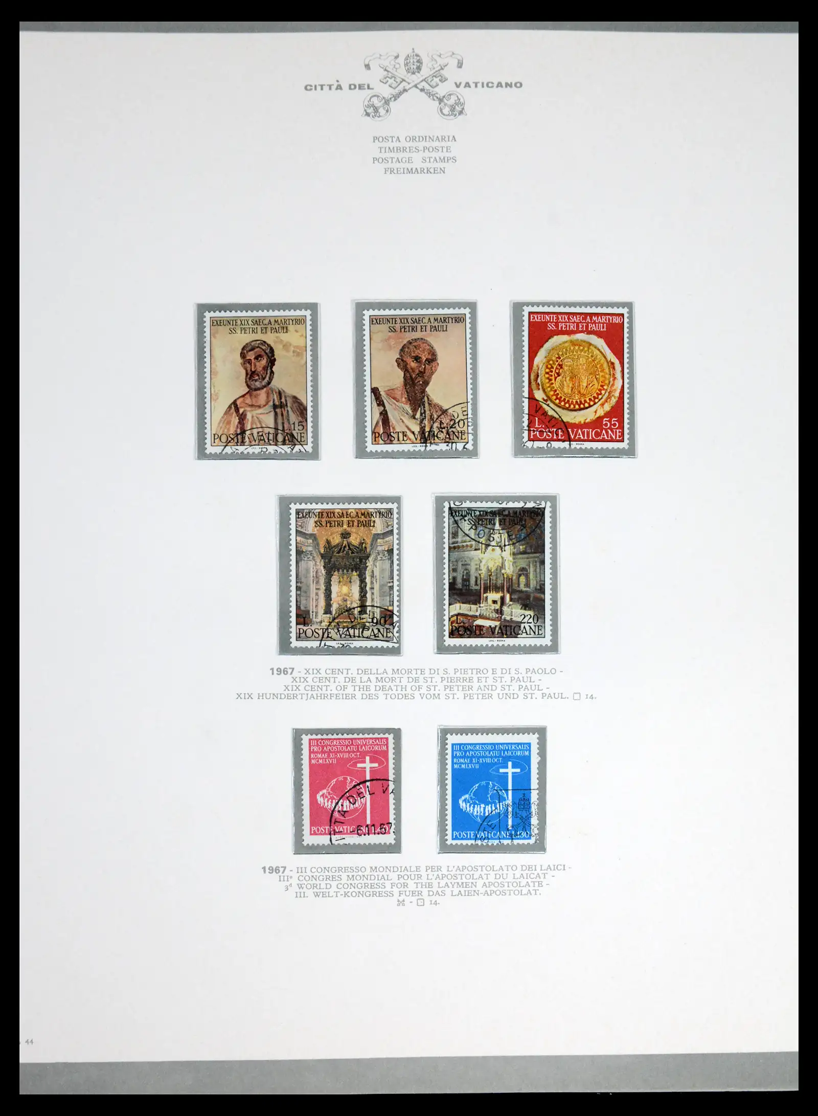 42216 0045 - Stamp collection 42216 Vatican complete 1929-1972.