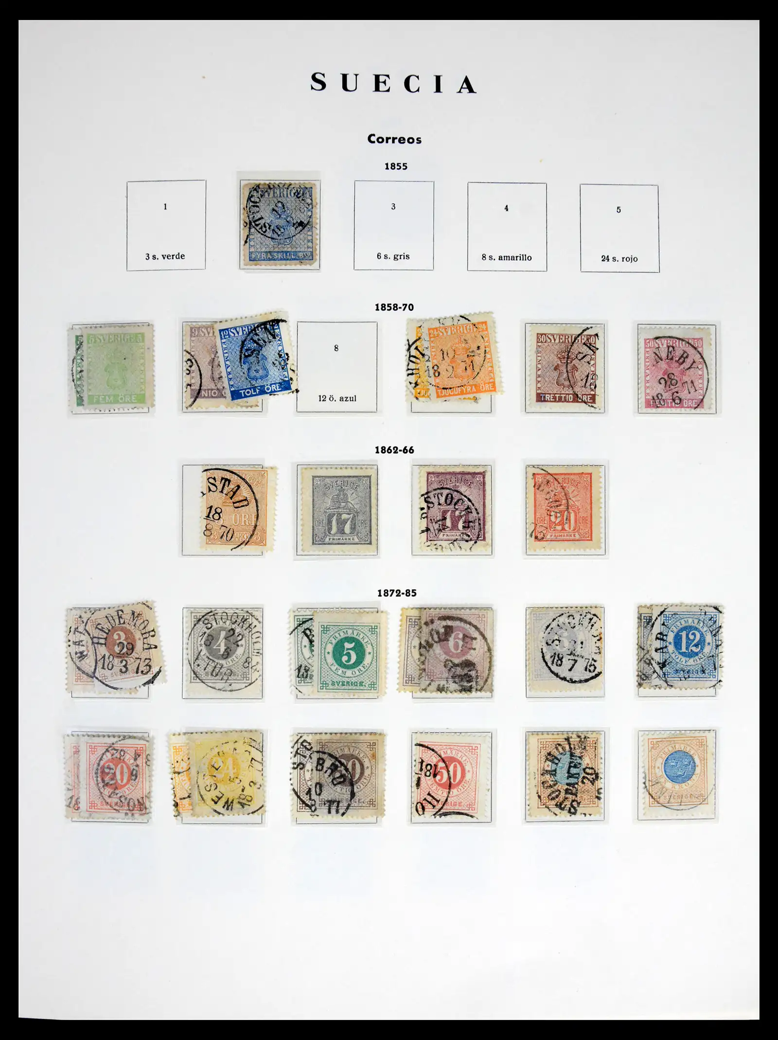 42217 0002 - Stamp collection 42217 Sweden 1855-1979.