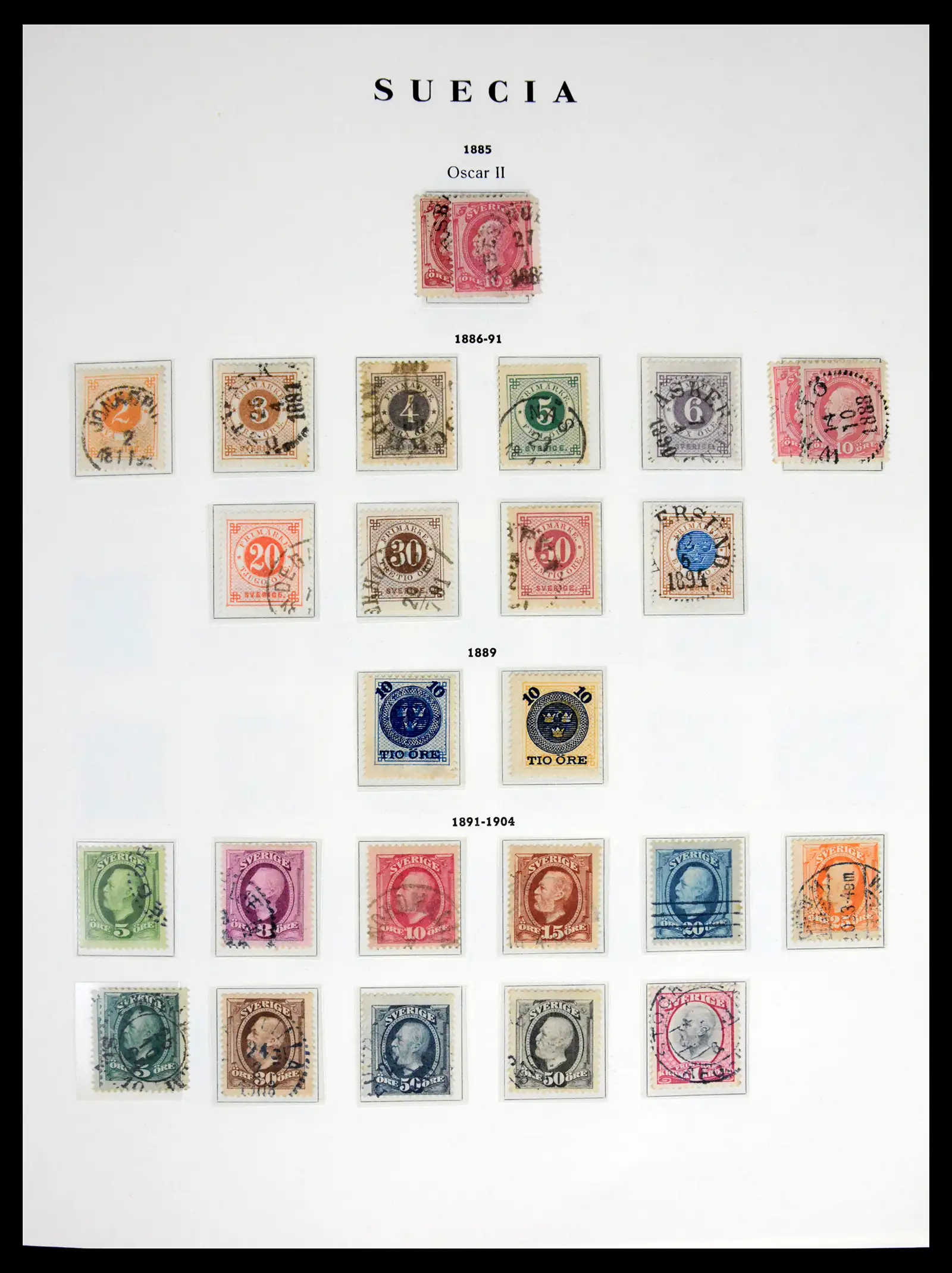 42217 0003 - Stamp collection 42217 Sweden 1855-1979.
