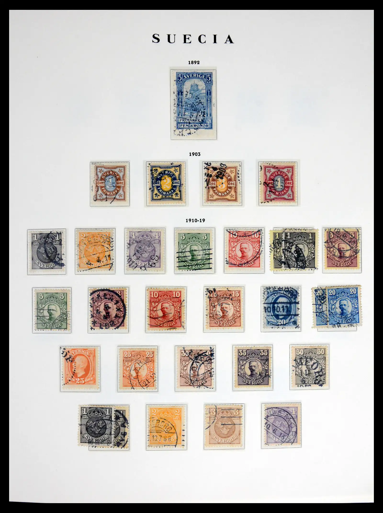 42217 0004 - Stamp collection 42217 Sweden 1855-1979.