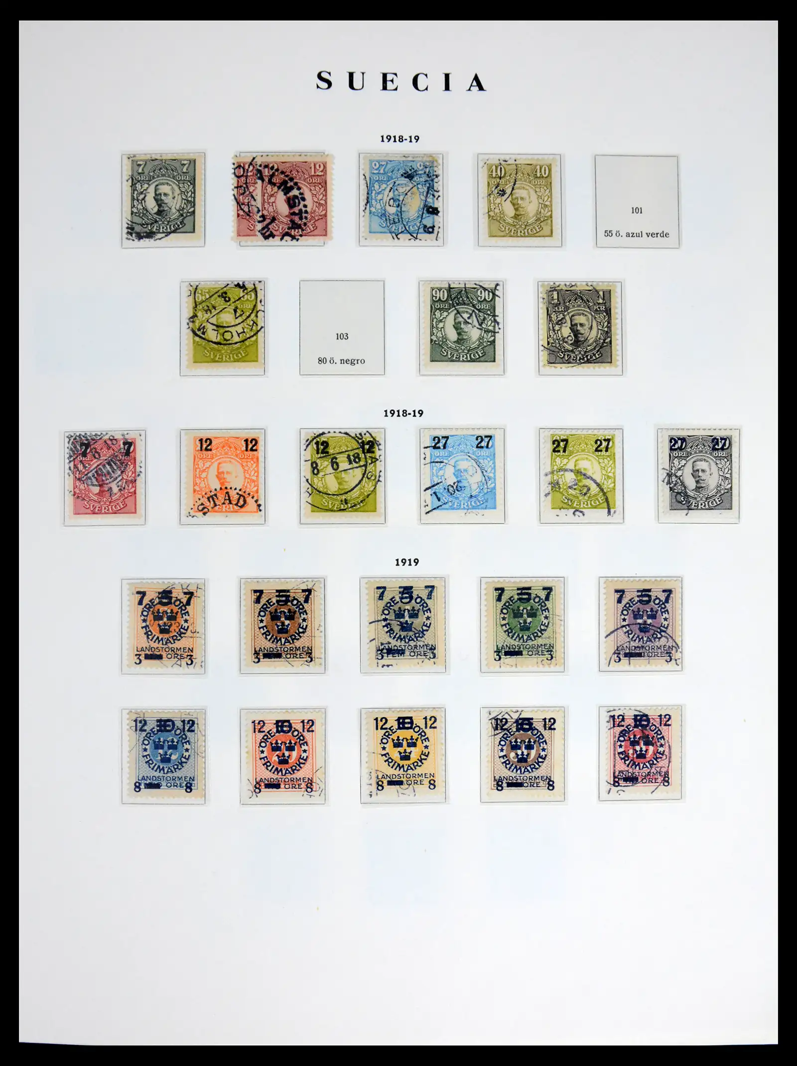 42217 0006 - Stamp collection 42217 Sweden 1855-1979.